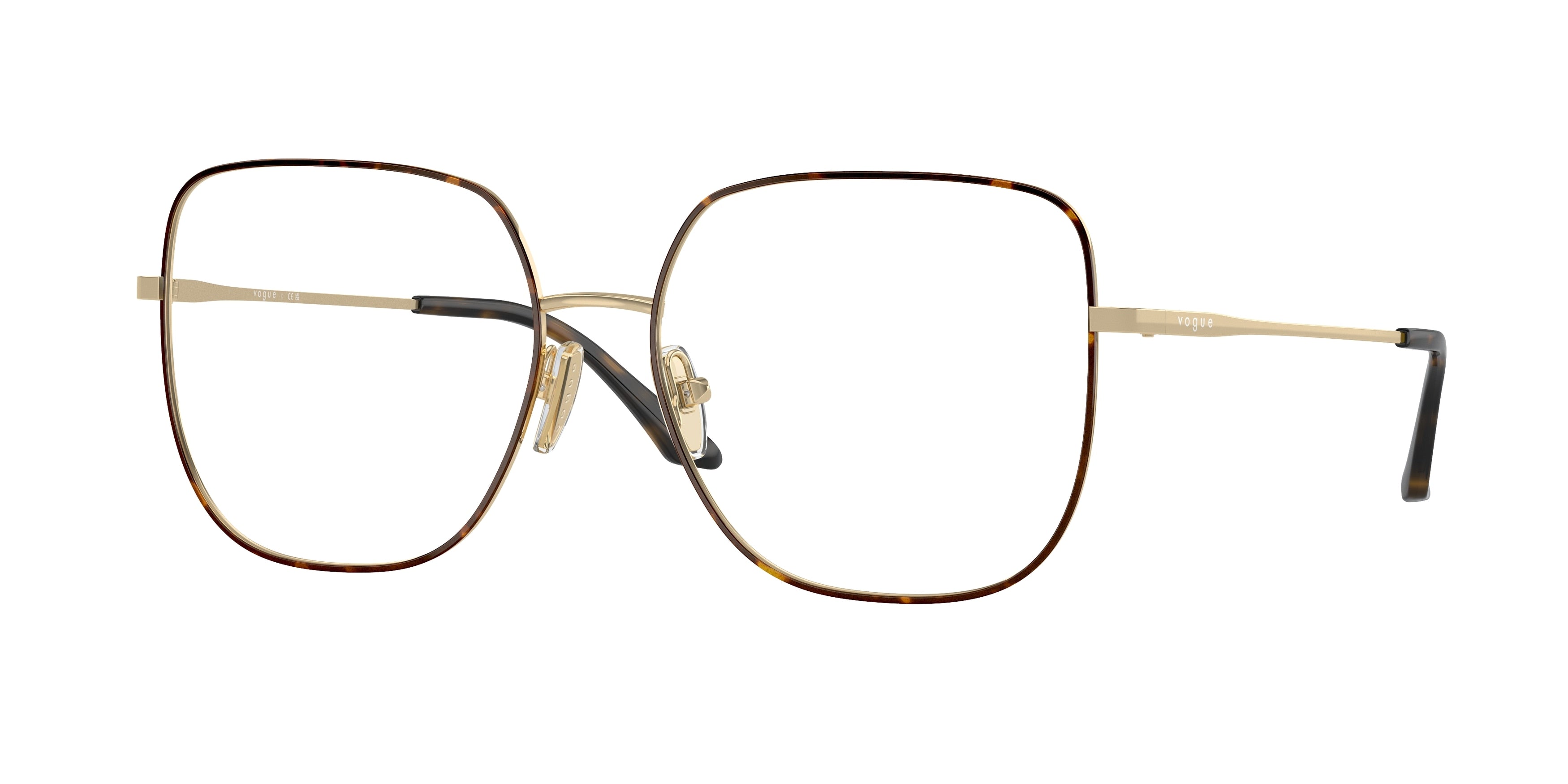 VOGUE 0VO4238D TOP HAVANA/PALE GOLD irregular glasses by VOGUE