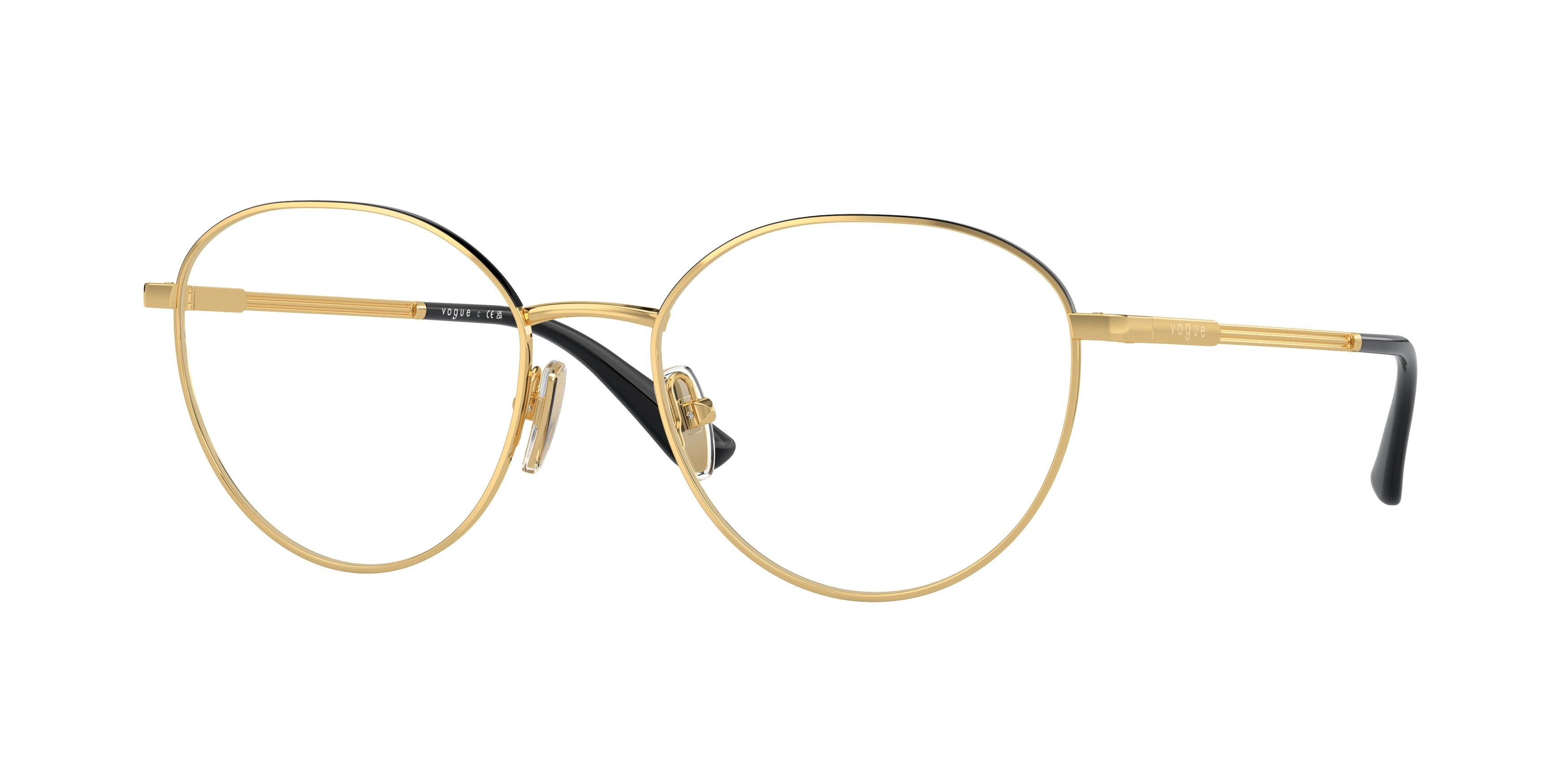 VOGUE 0VO4306 GOLD/TOP BLACK round glasses by VOGUE