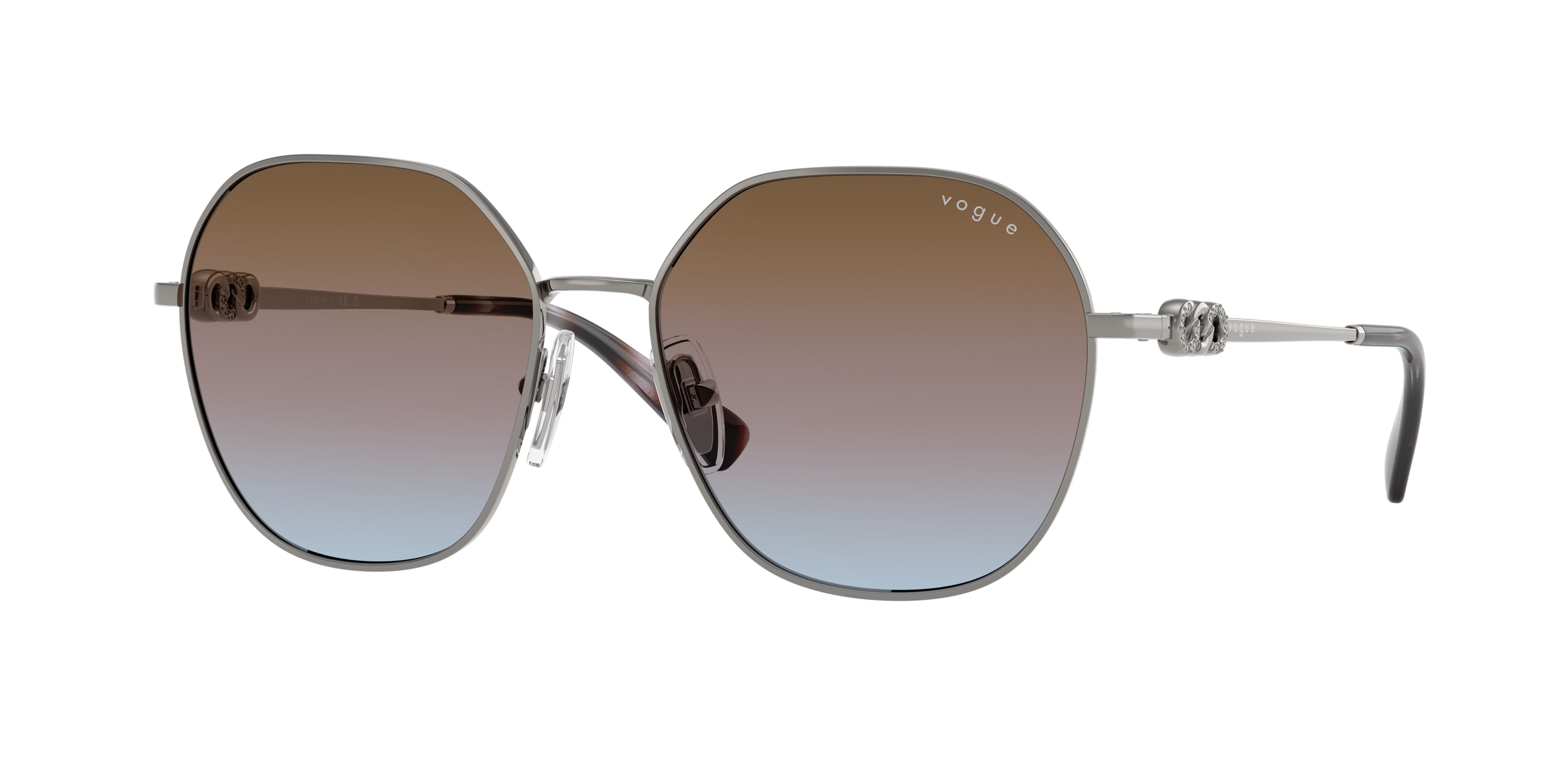VOGUE 0VO4318SB GUNMETAL irregular sunglasses by VOGUE