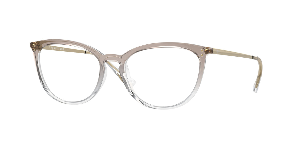 VOGUE 0VO5276 TOP GRADIENT BROWN/CRYSTAL cat eye glasses by VOGUE