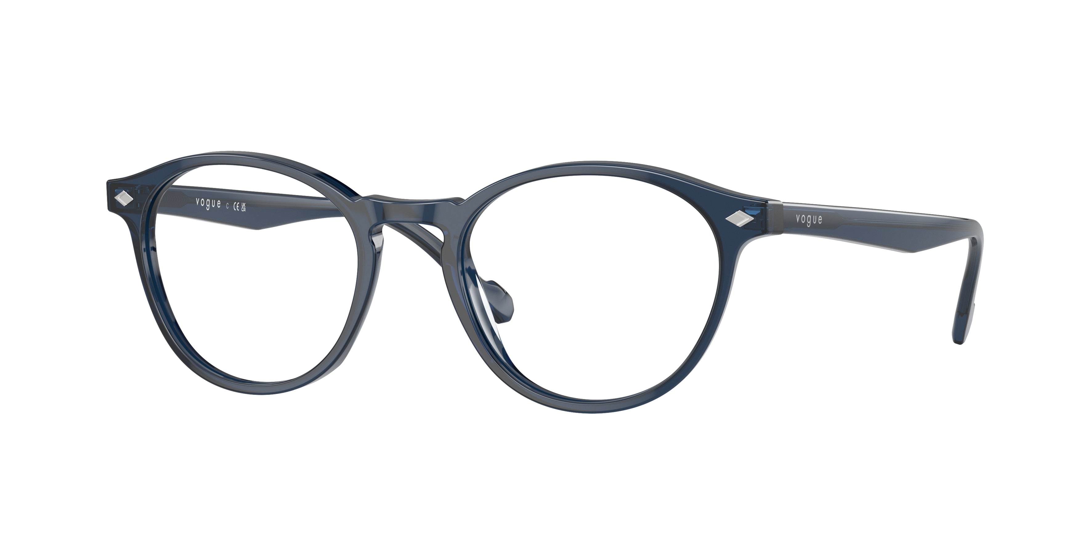 VOGUE 0VO5326 TRANSPARENT BLUE oval glasses by VOGUE