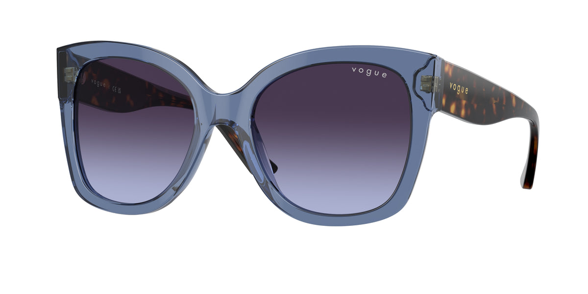 VOGUE 0VO5338S TRANSPARENT BLUE pillow sunglasses by VOGUE