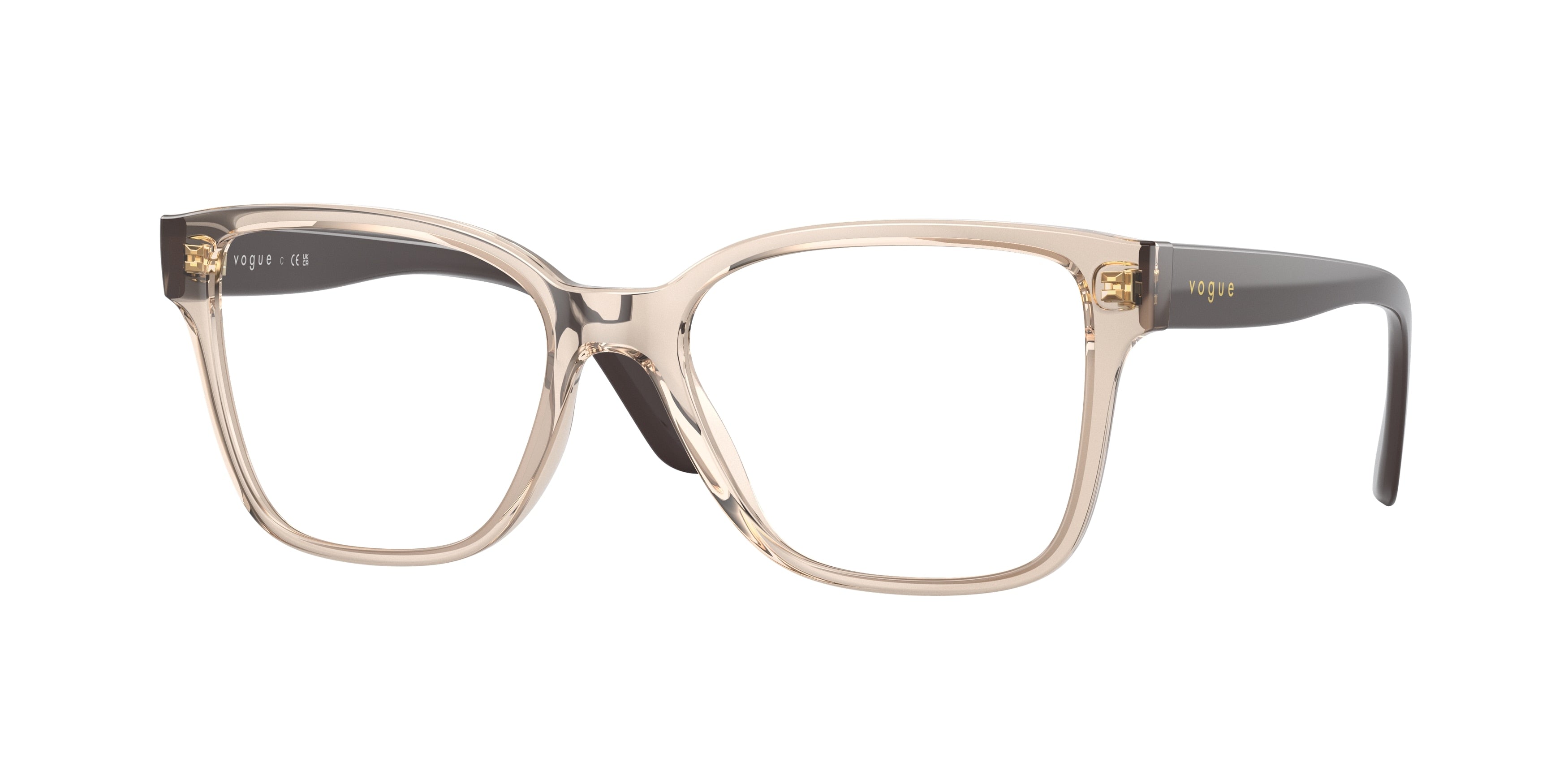 VOGUE 0VO5452 TRANSPARENT LIGHT BROWN square glasses by VOGUE
