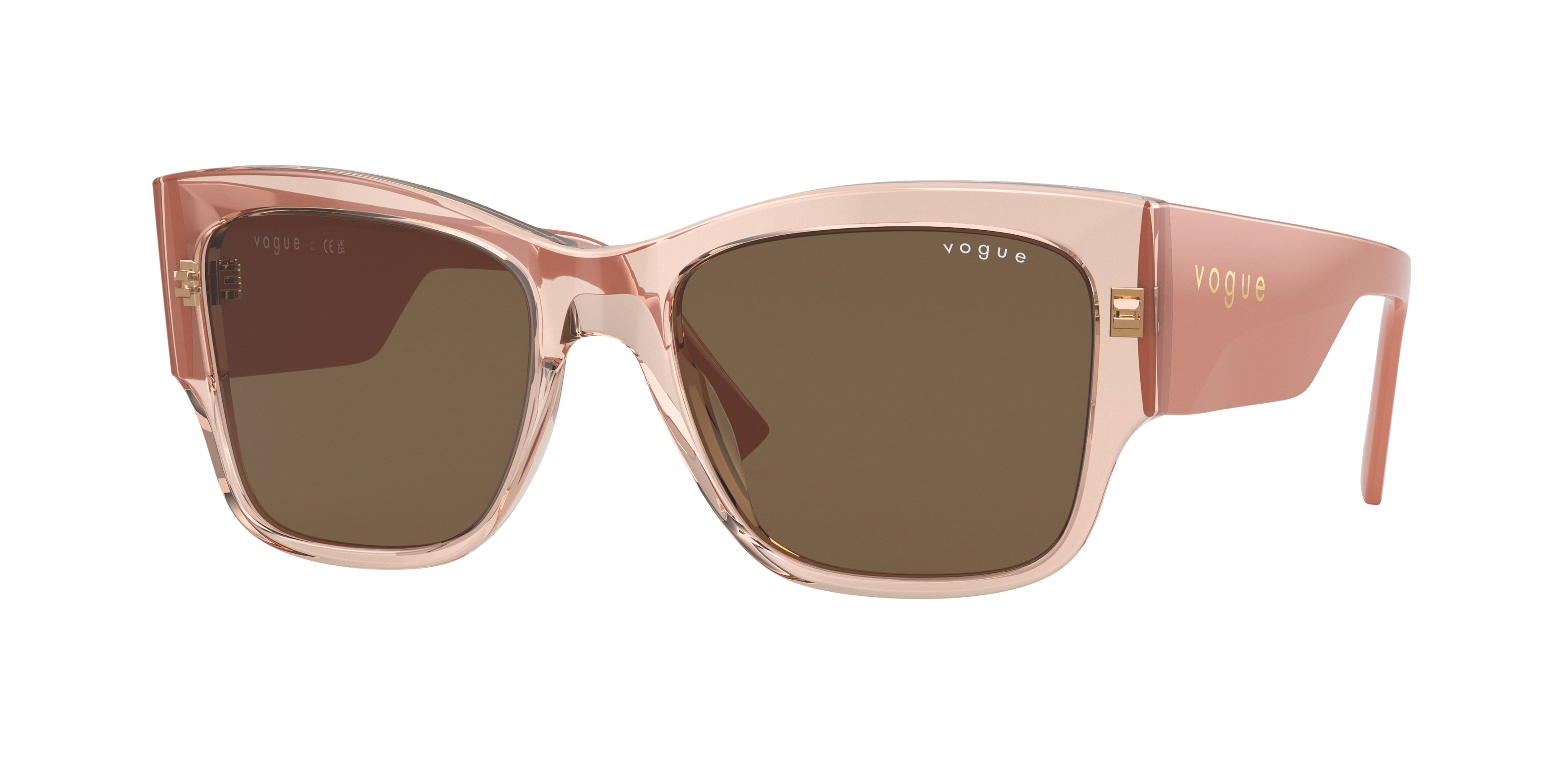 VOGUE 0VO5462S TRANSPARENT PEACH square sunglasses by VOGUE