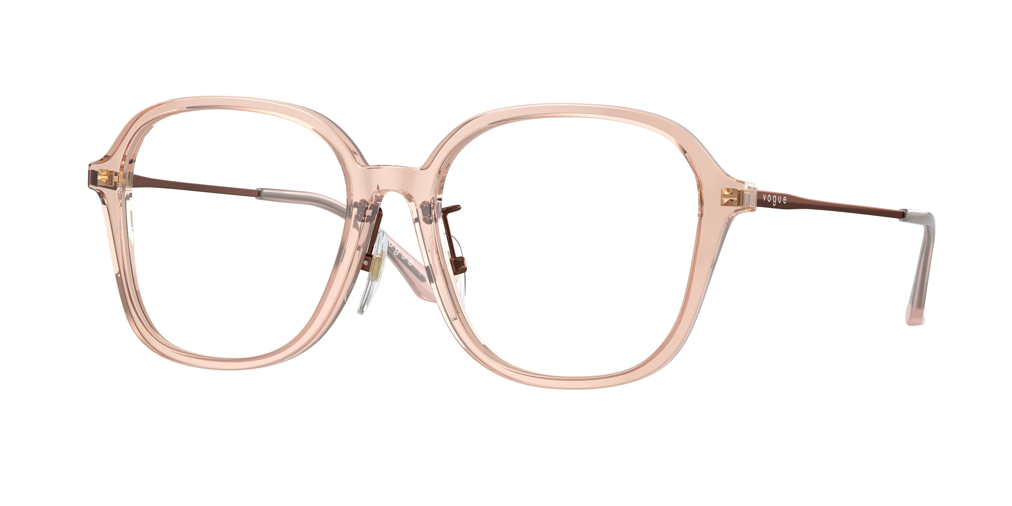 VOGUE 0VO5467D TRANSPARENT PEACH square glasses by VOGUE