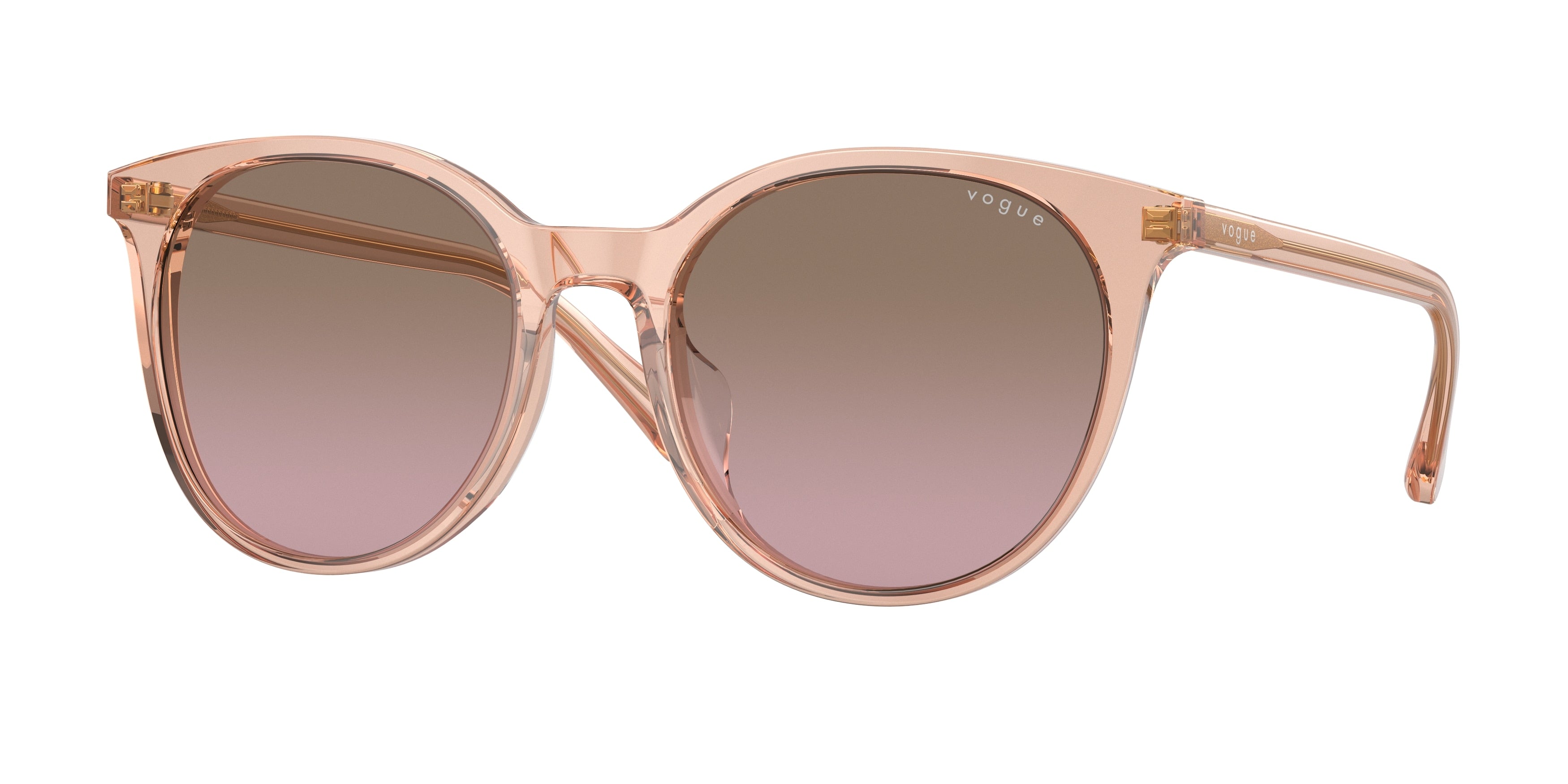VOGUE 0VO5468SD TRANSPARENT PEACH round sunglasses by VOGUE