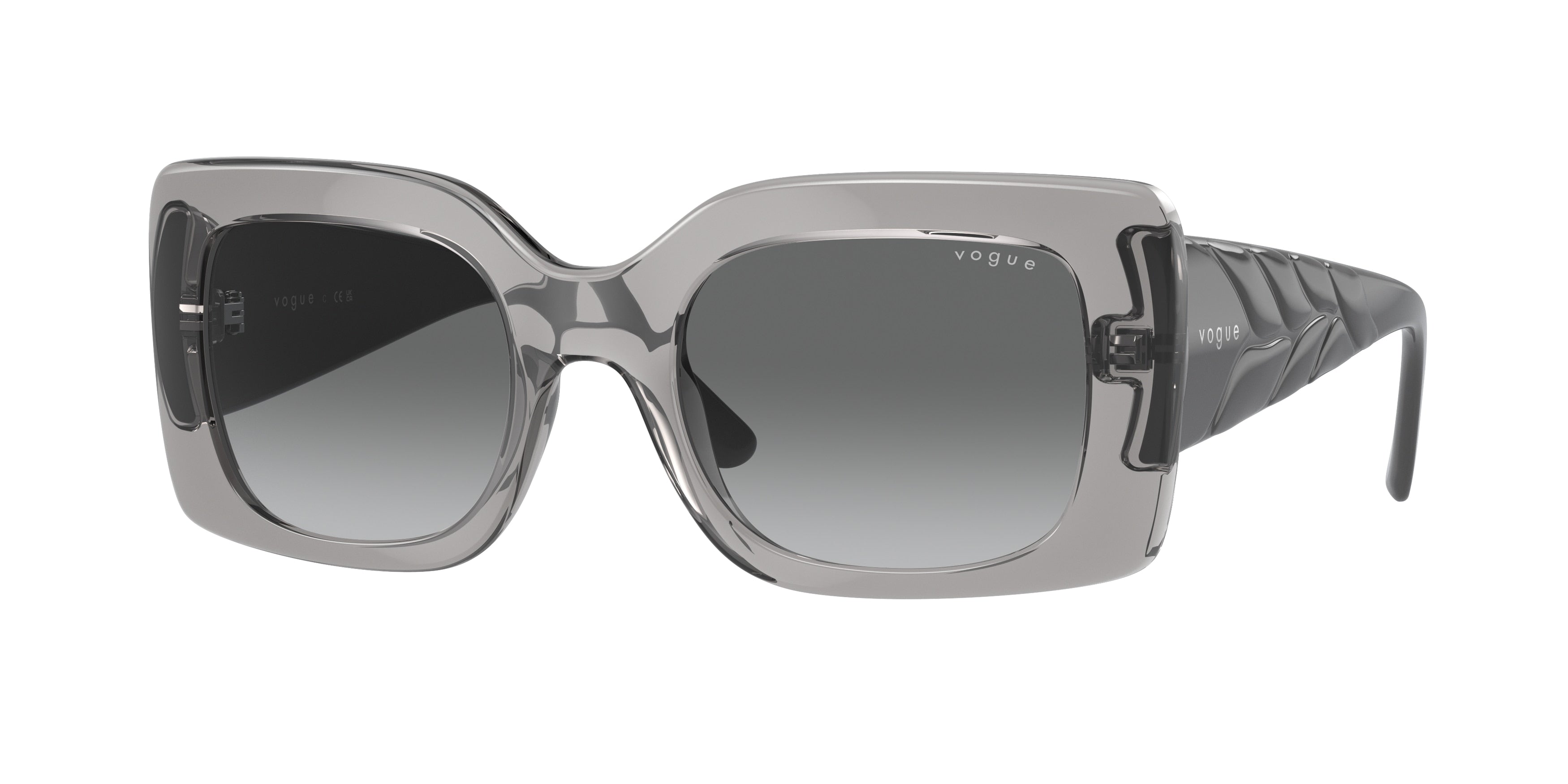 VOGUE 0VO5481S TRANSPARENT GREY rectangle sunglasses by VOGUE