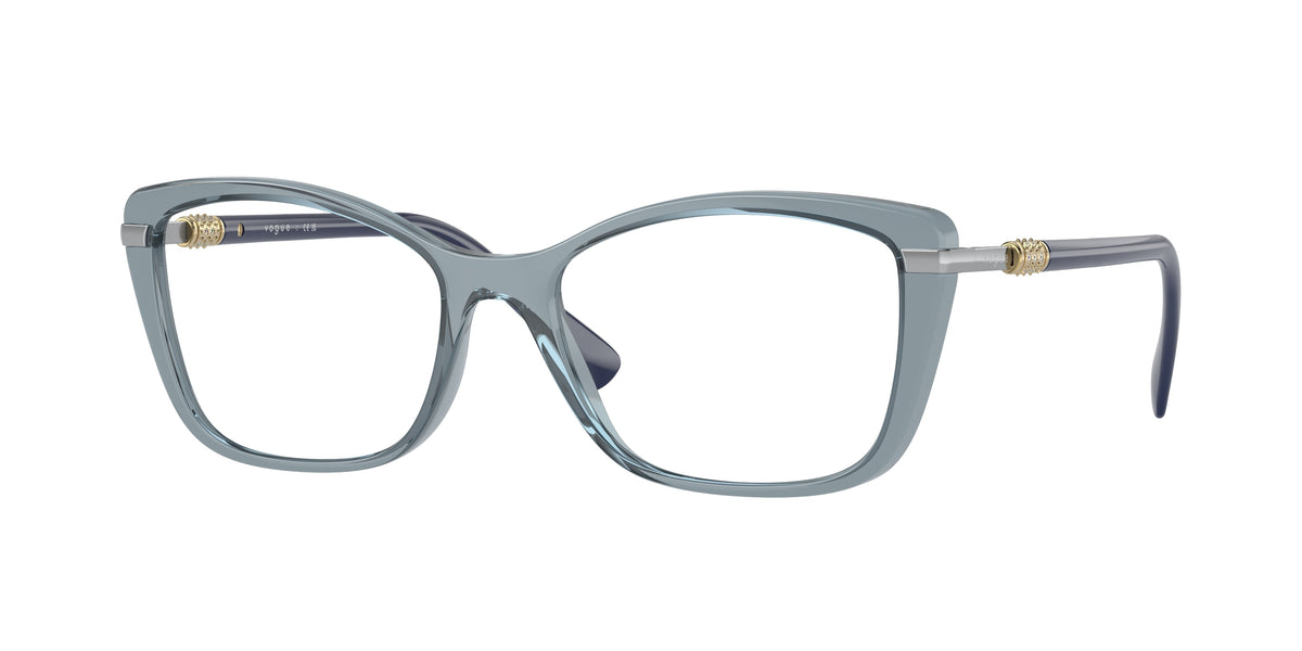 VOGUE 0VO5487B TRANSPARENT AZURE butterfly glasses by VOGUE