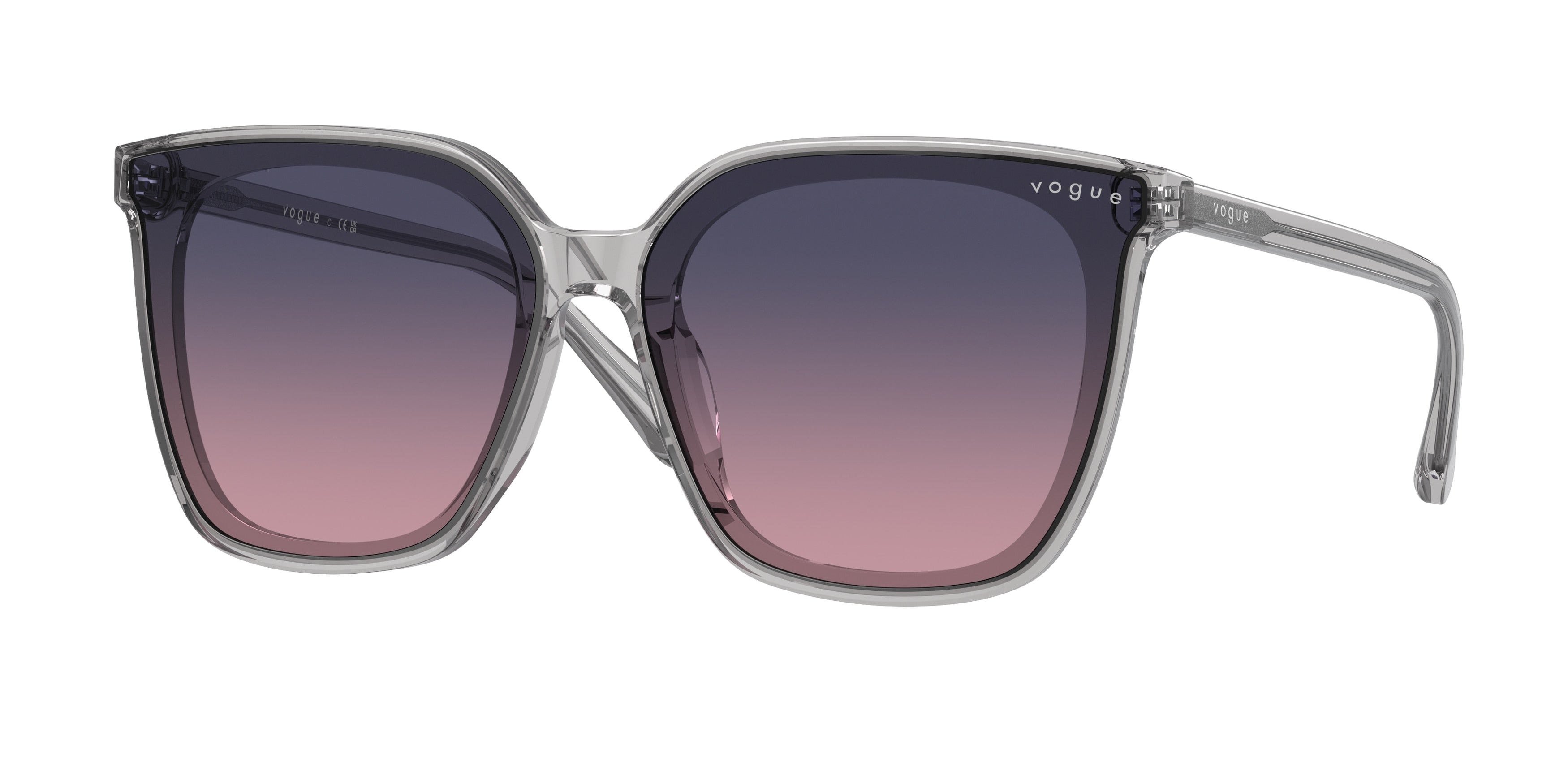 VOGUE 0VO5499SD TRANSPARENT GREY square sunglasses by VOGUE