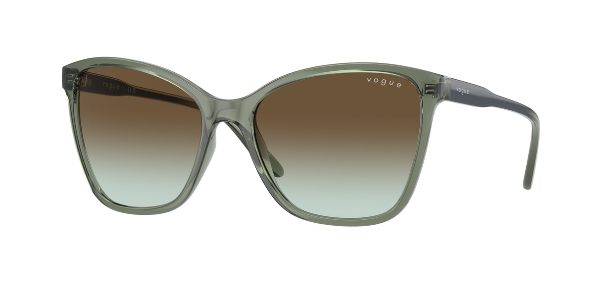VOGUE 0VO5520S TRANSPARENT MALLARD GREEN butterfly sunglasses by VOGUE