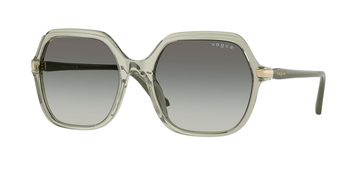 VOGUE 0VO5561S TRANSPARENT GREEN square sunglasses by VOGUE