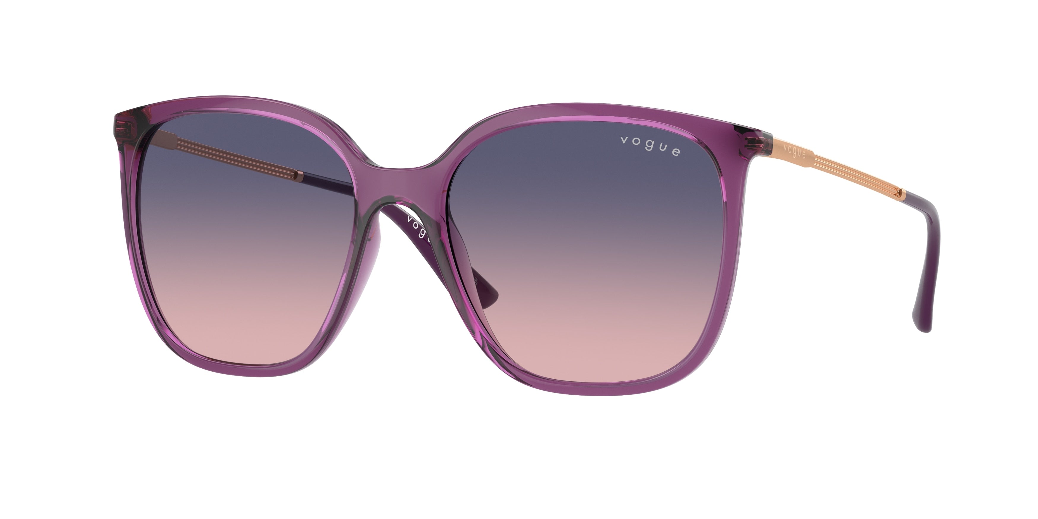 VOGUE 0VO5564S TRANSPARENT VIOLET square sunglasses by VOGUE