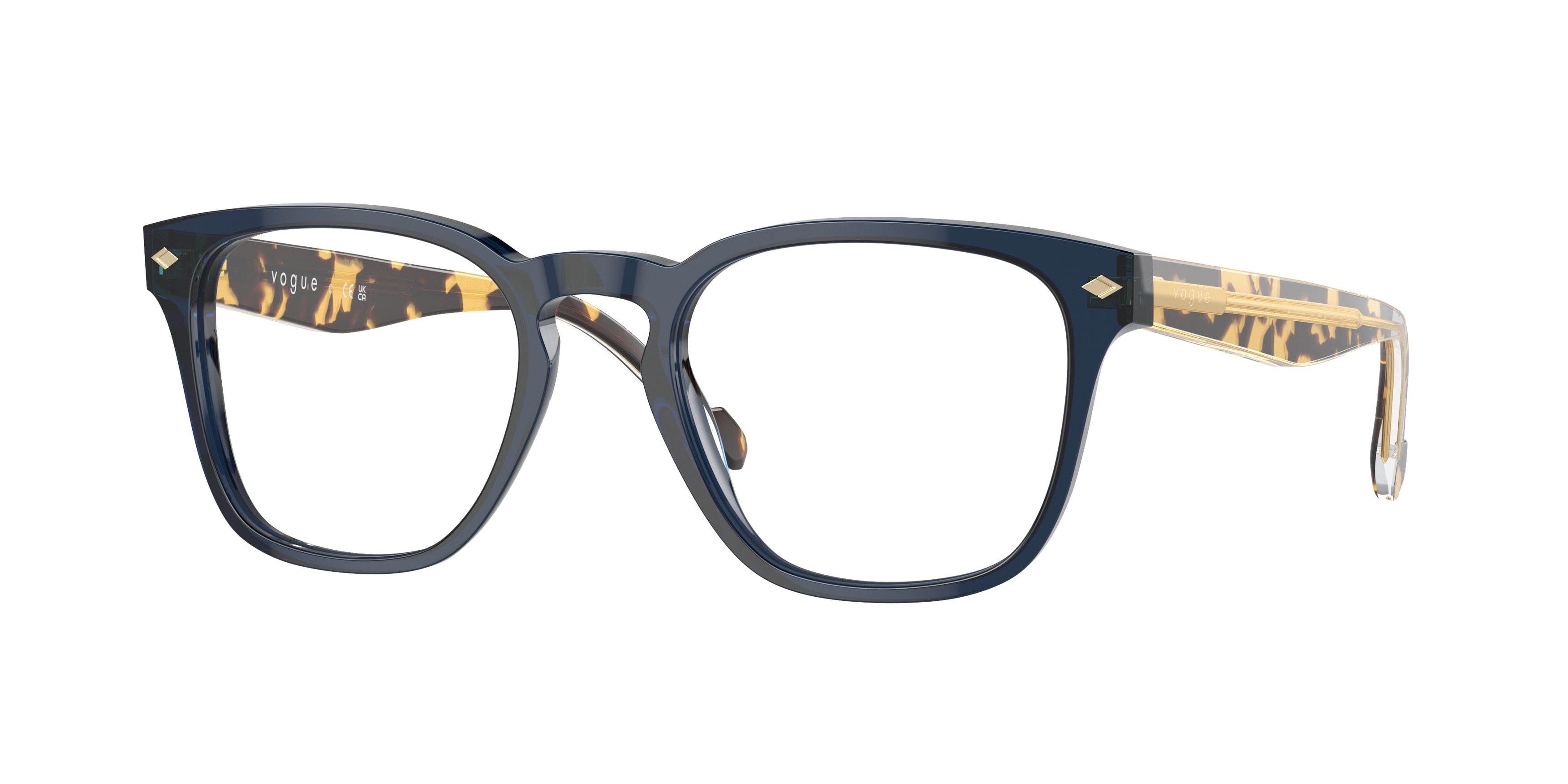 VOGUE 0VO5570 TRANSPARENT BLUE square glasses by VOGUE