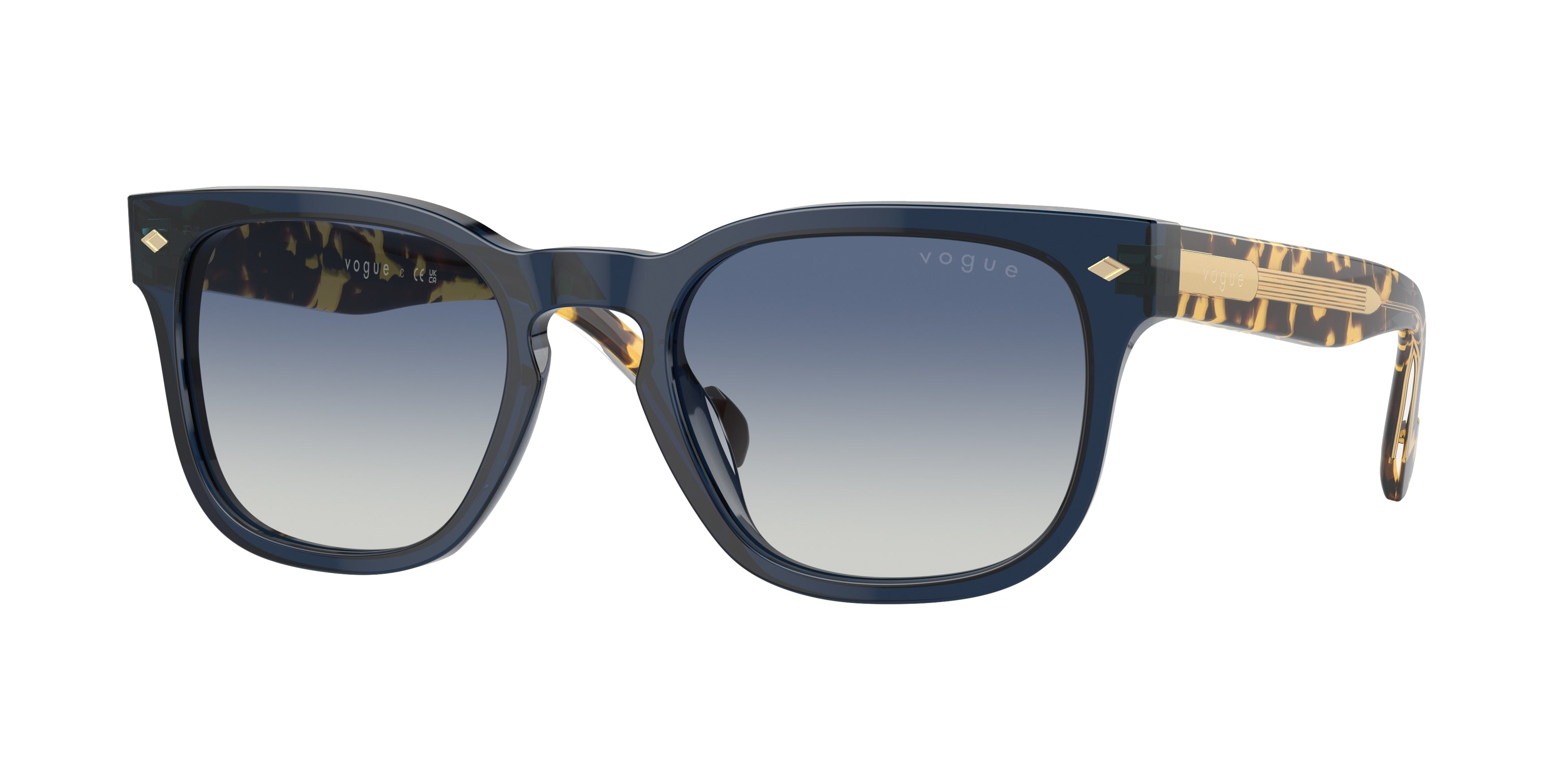 VOGUE 0VO5571S TRANSPARENT BLUE square sunglasses by VOGUE