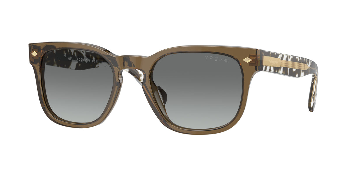 VOGUE 0VO5571S TRANSPARENT OLIVE GREEN square sunglasses by VOGUE