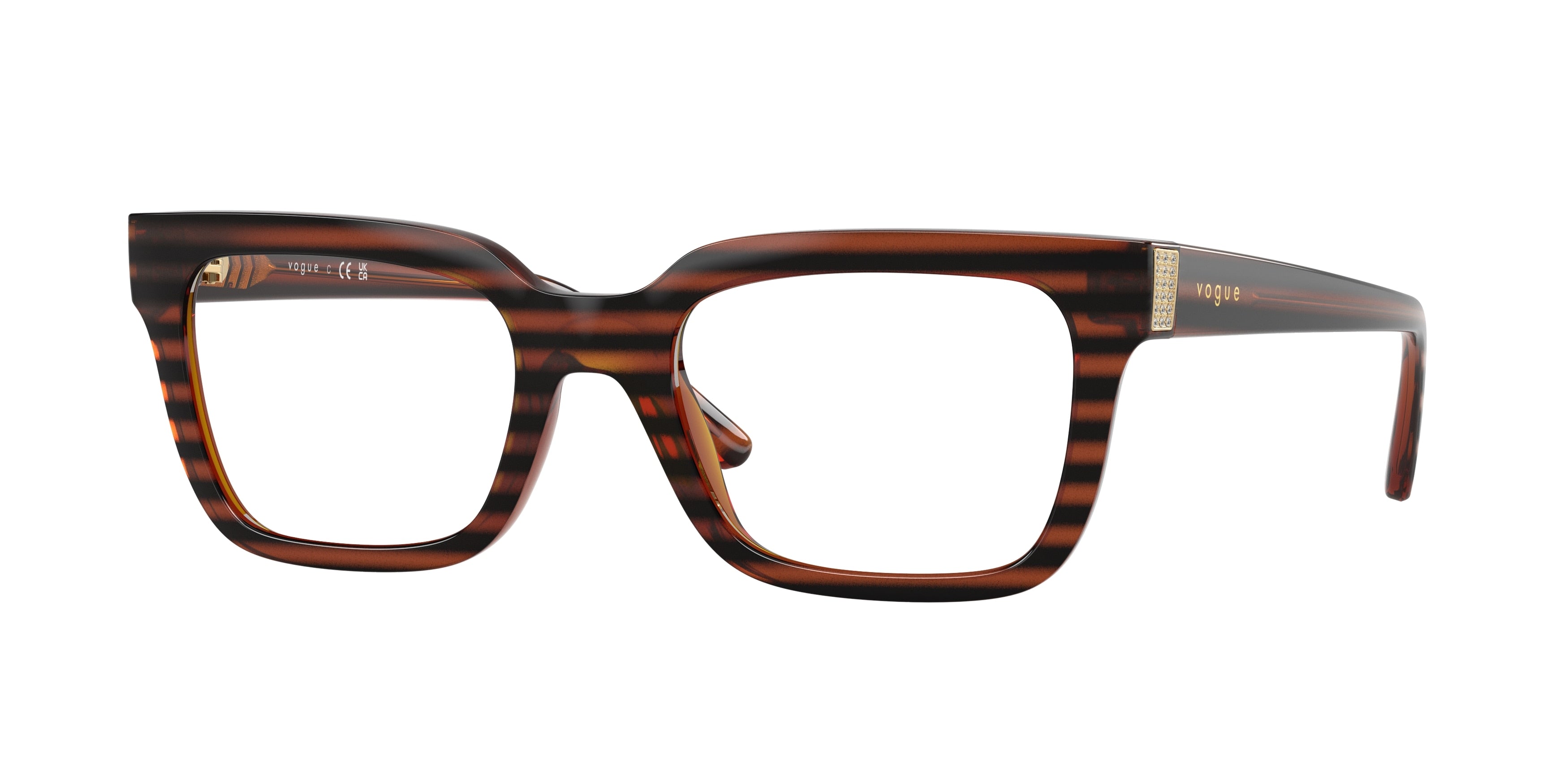 VOGUE 0VO5611B STRIPED BROWN HAVANA pillow glasses by VOGUE