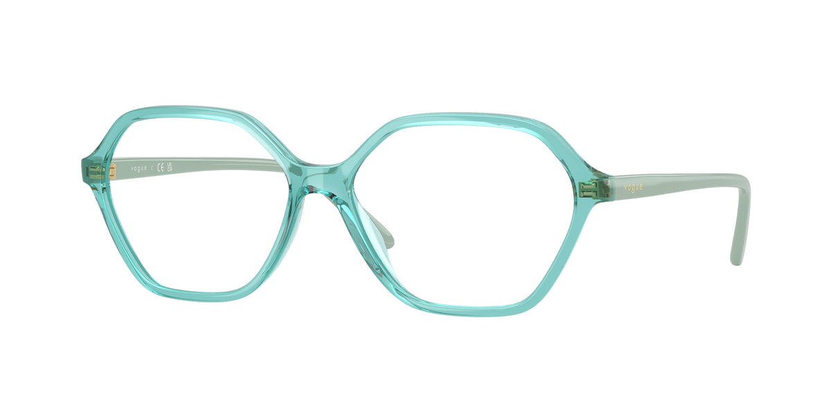 VOGUE 0VO5622 TRANSPARENT TORQUOISE irregular glasses by VOGUE