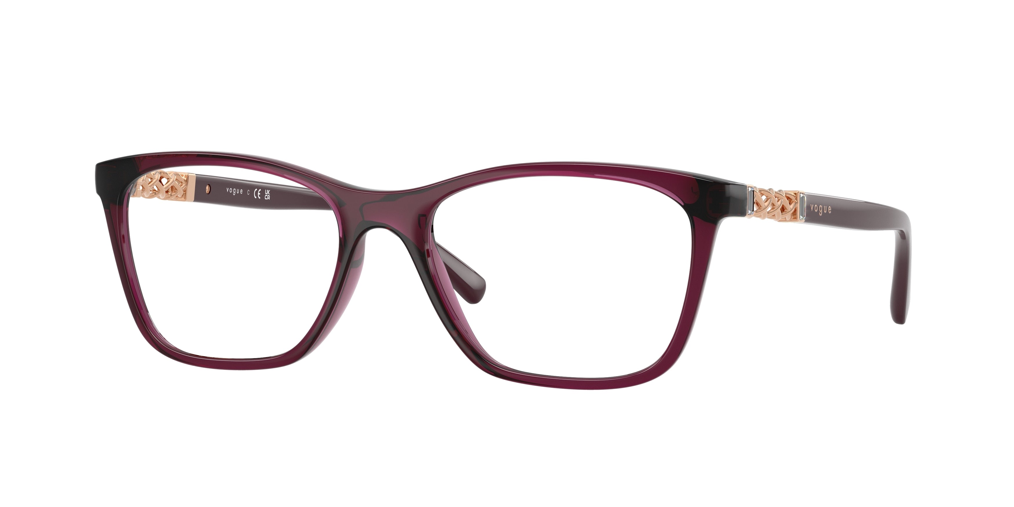 VOGUE 0VO5632B TRANSPARENT CHERRY pillow glasses by VOGUE