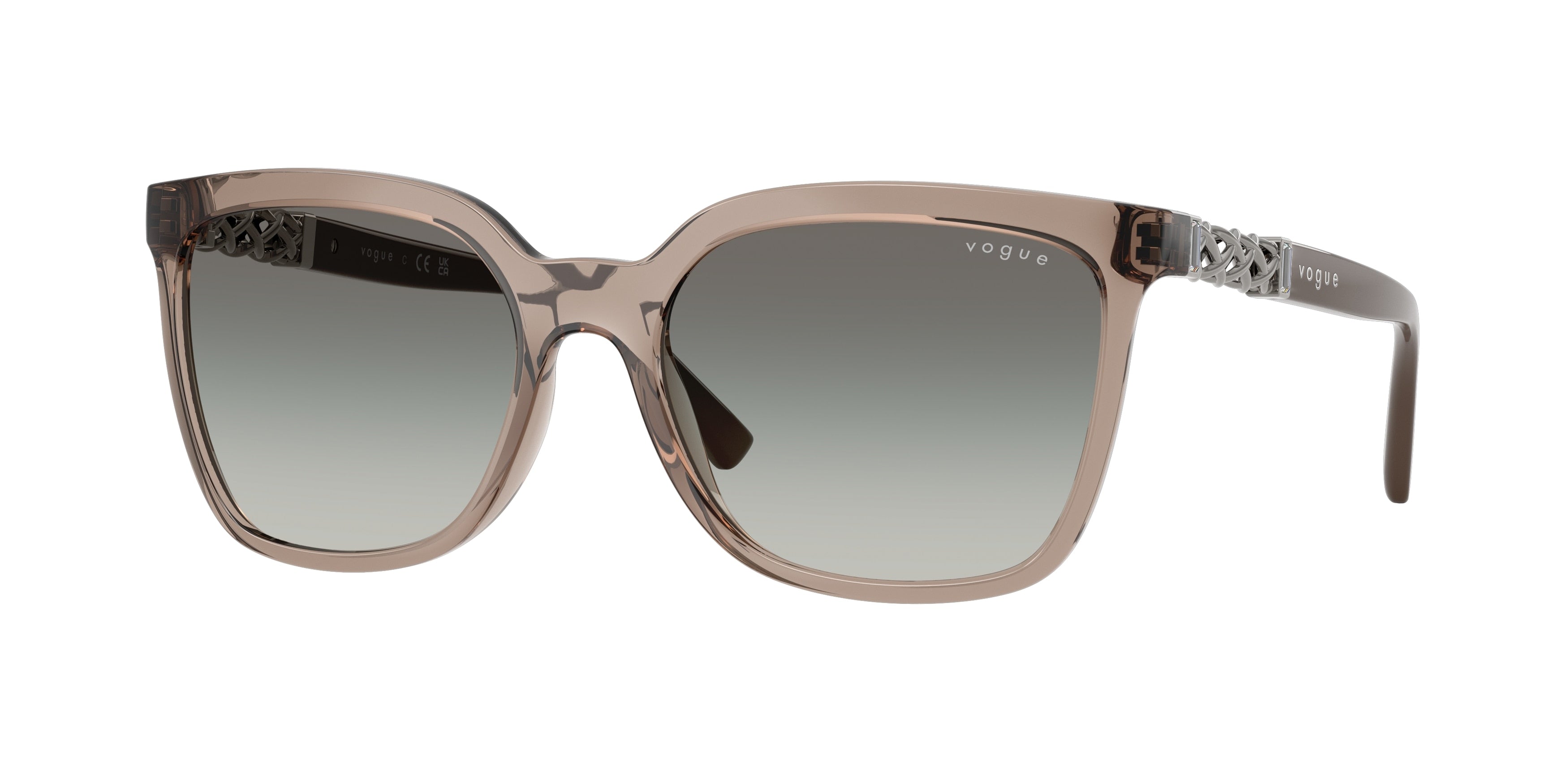 VOGUE 0VO5633SB TRANSPARENT BROWN square sunglasses by VOGUE