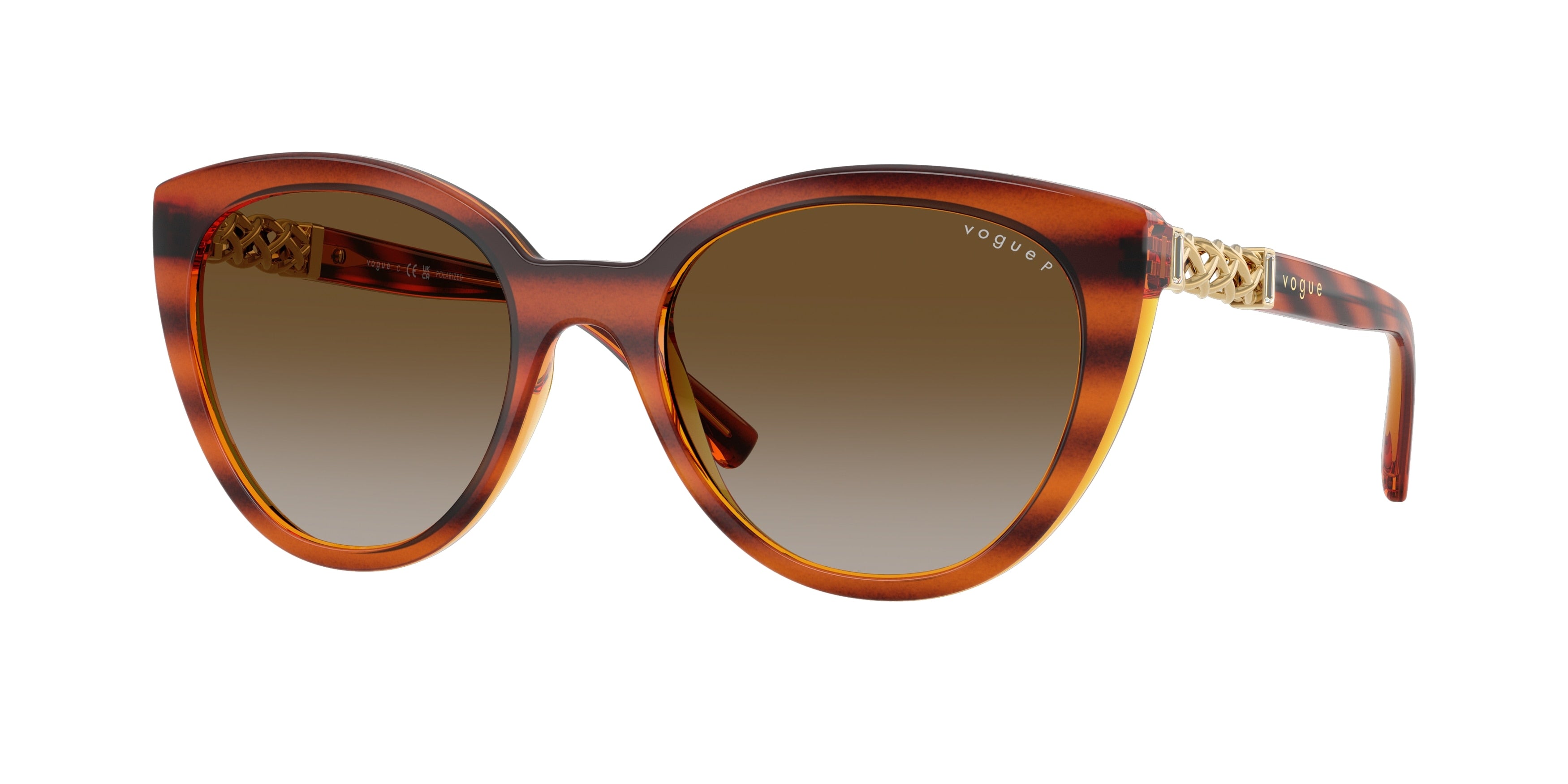 VOGUE 0VO5634SB STRIPED DARK HAVANA cat eye sunglasses by VOGUE