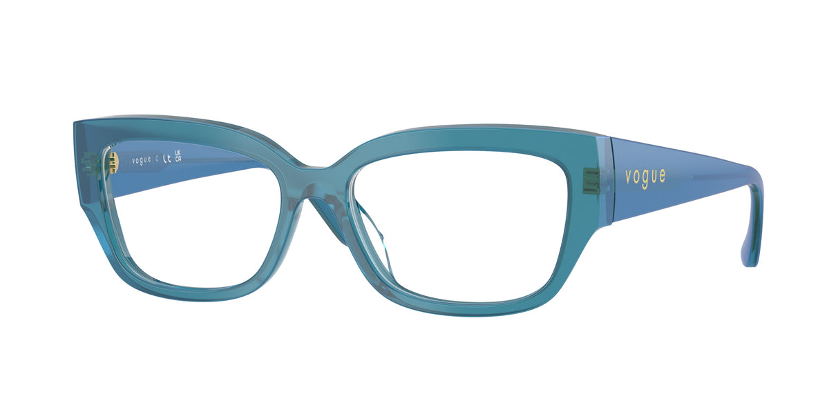 VOGUE 0VO5639U TRANSPARENT PEARL BLUE pillow glasses by VOGUE