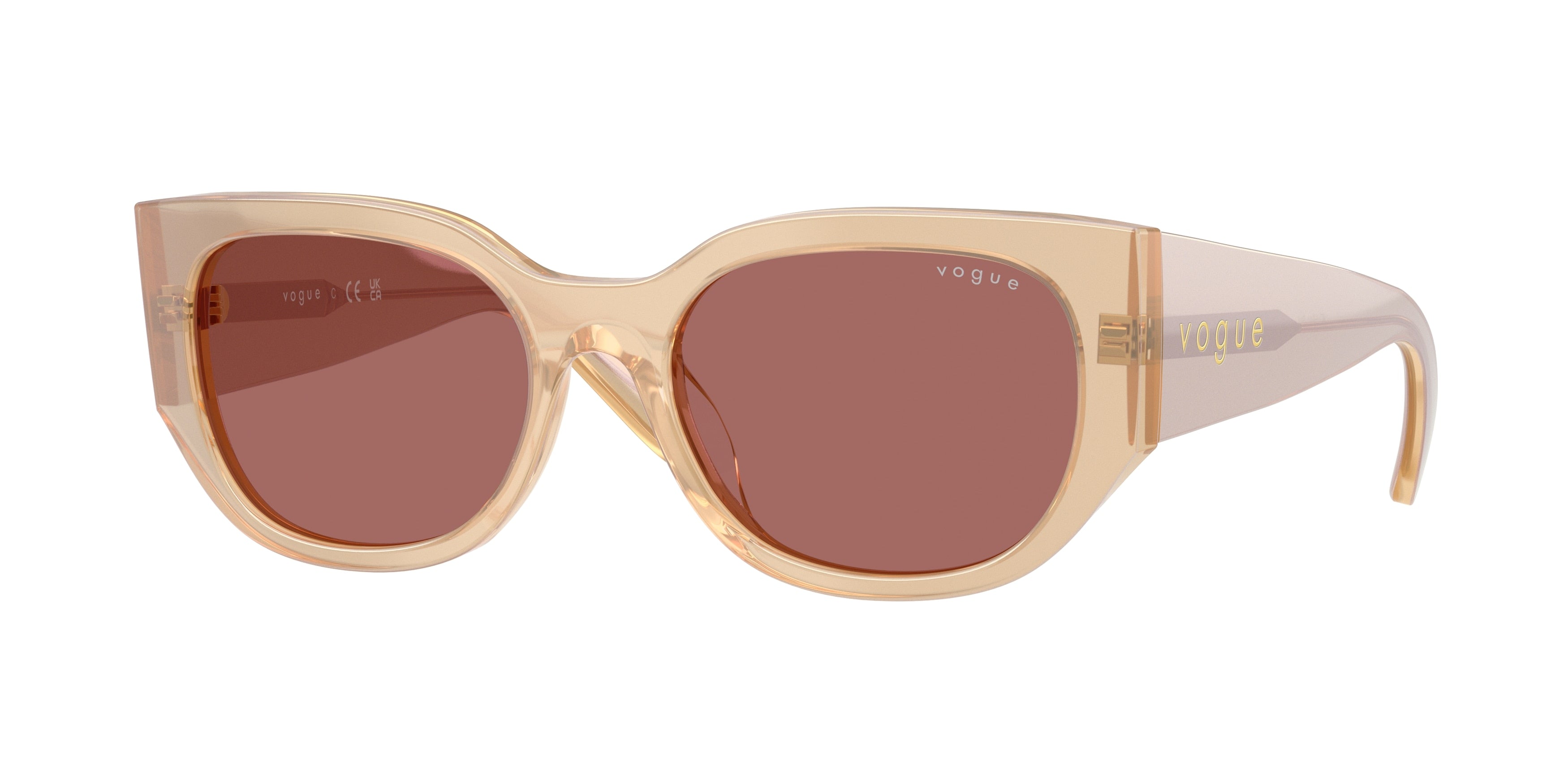 VOGUE 0VO5641SU TRANSPARENT PEARL CREAM irregular sunglasses by VOGUE