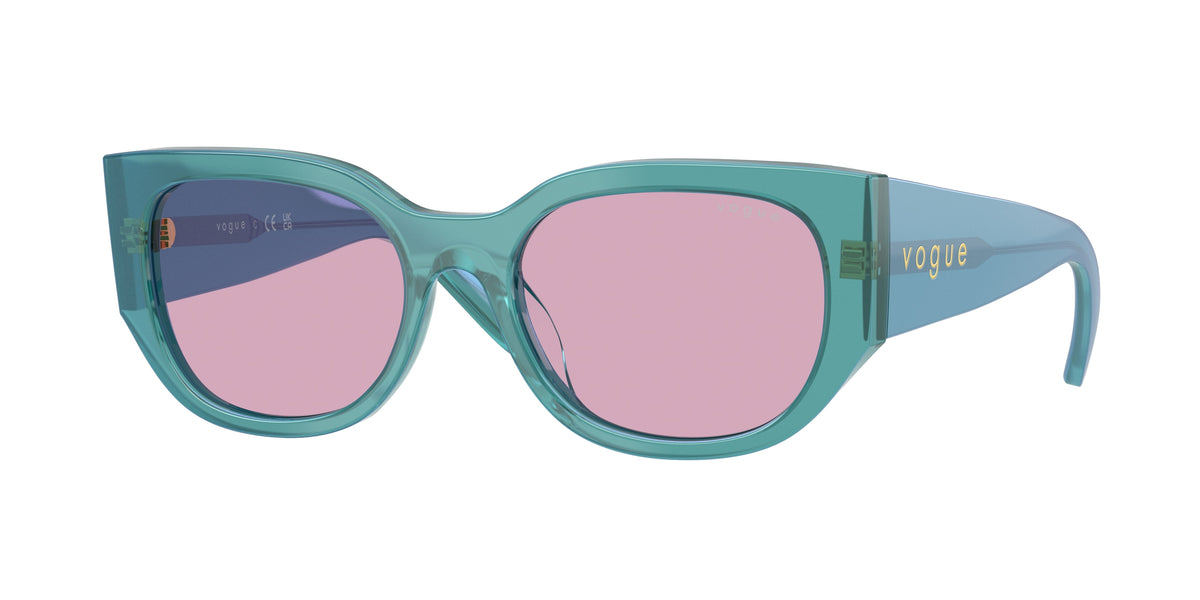 VOGUE 0VO5641SU TRANSPARENT PEARL GREEN irregular sunglasses by VOGUE