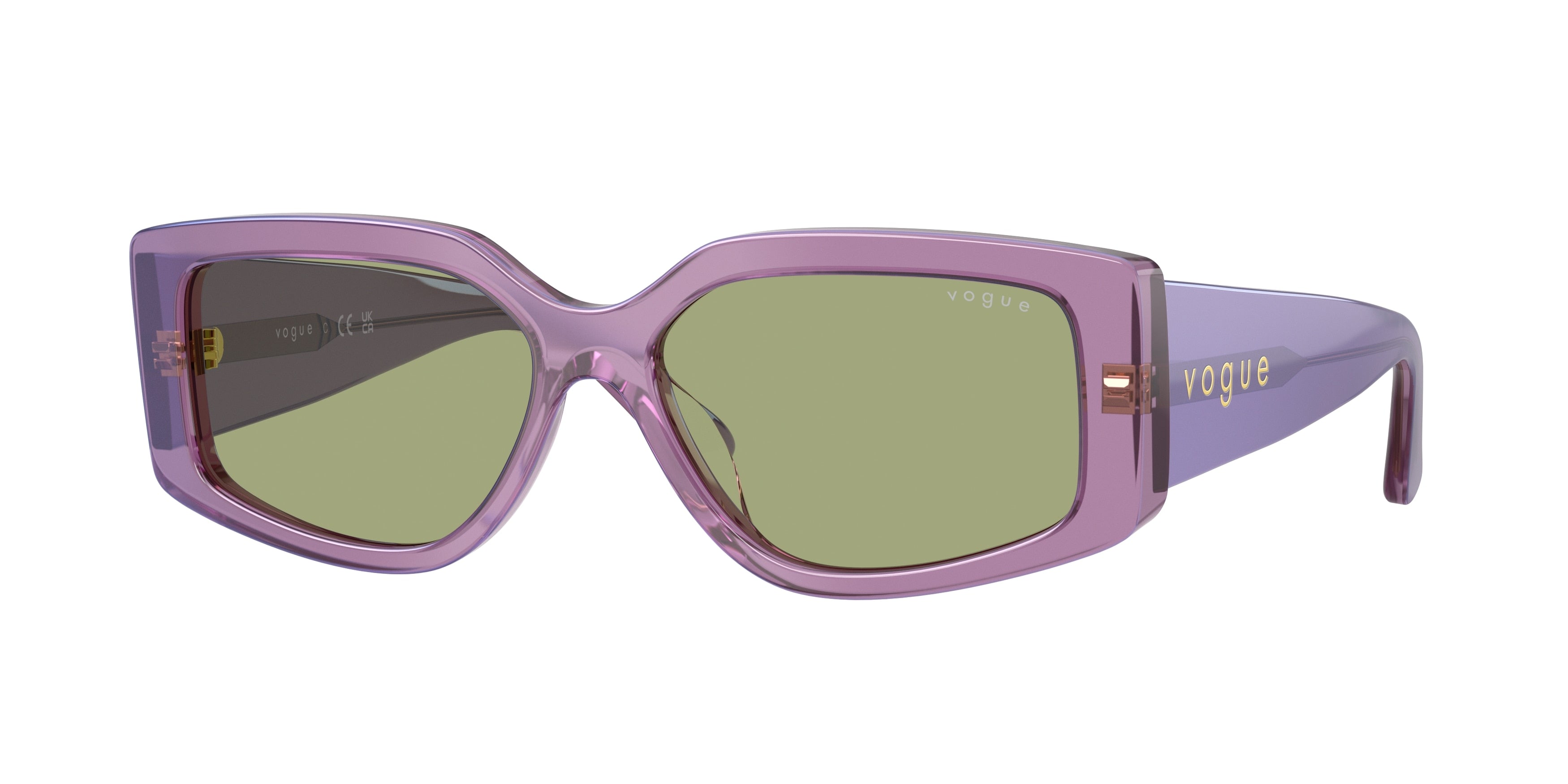 VOGUE 0VO5642SU TRANSPARENT PEARL PURPLE rectangle sunglasses by VOGUE
