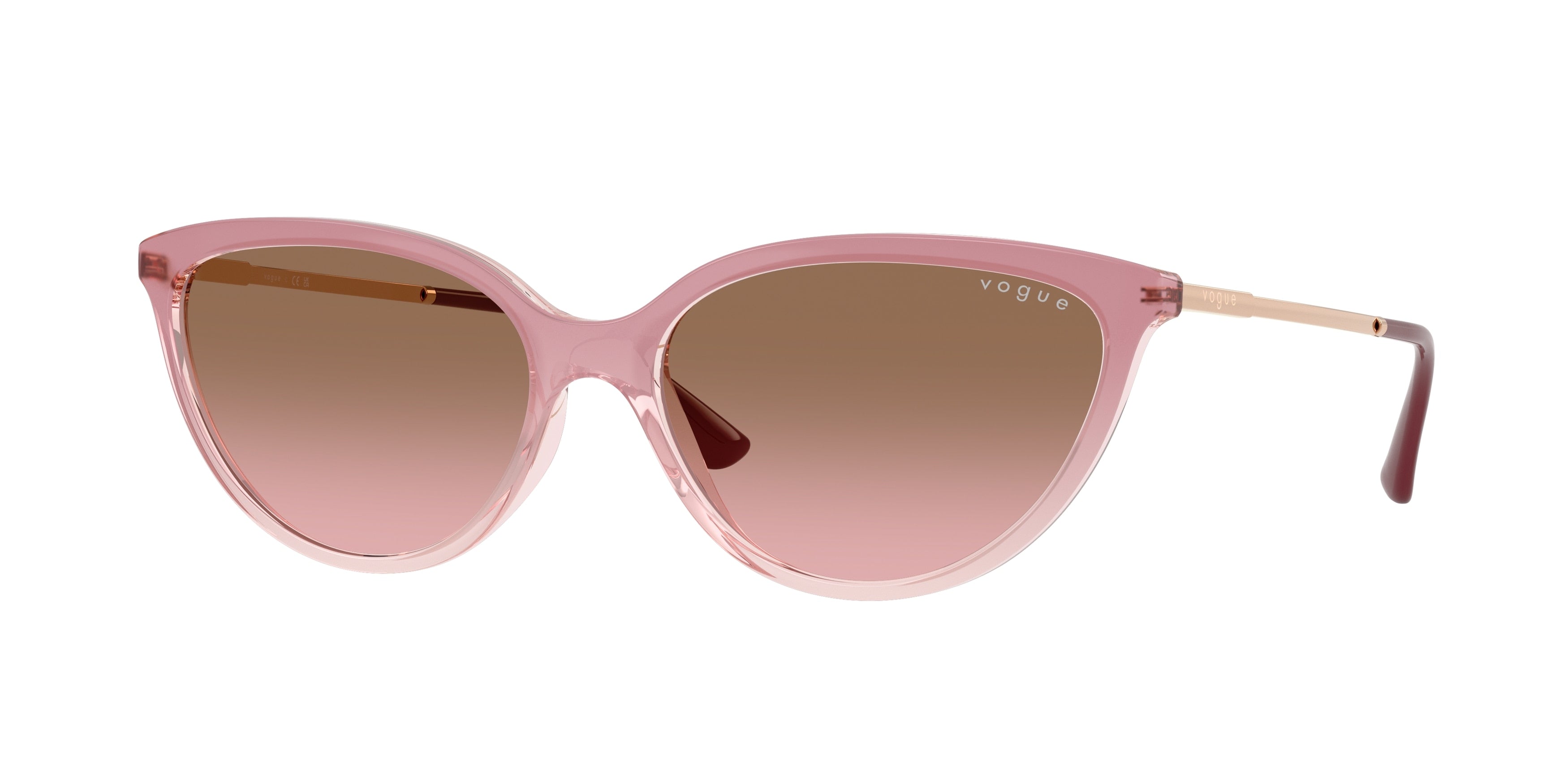 VOGUE 0VO5672S GRADIENT PINK/TRANSPARENT PINK cat eye sunglasses by VOGUE