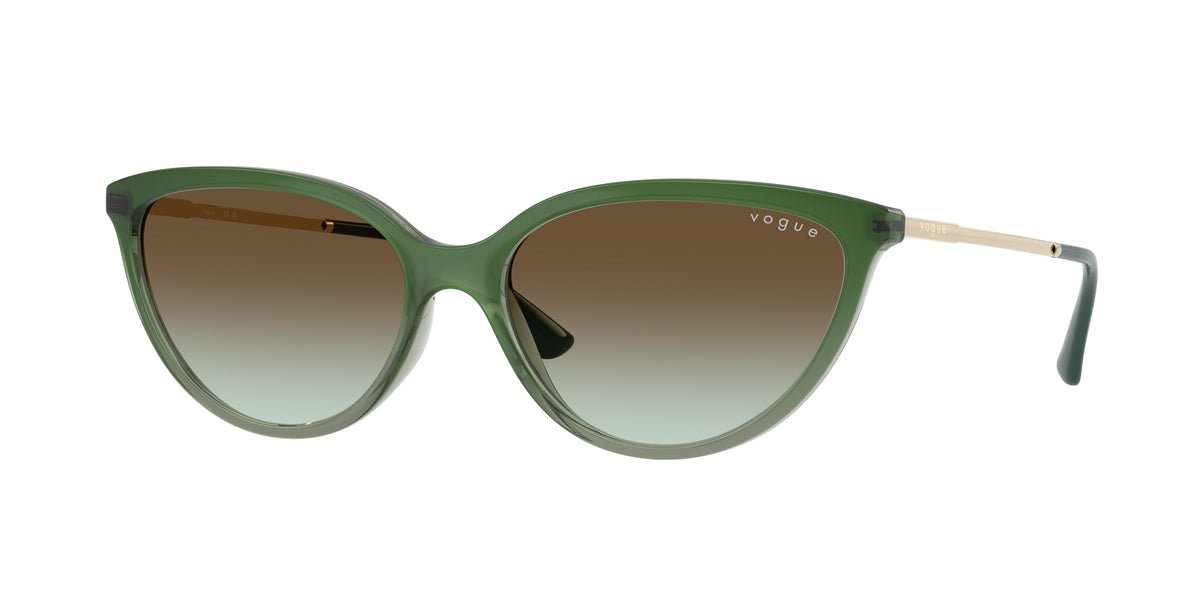VOGUE 0VO5672S GRADIENT GREEN/TRANSPARENT GREEN cat eye sunglasses by VOGUE