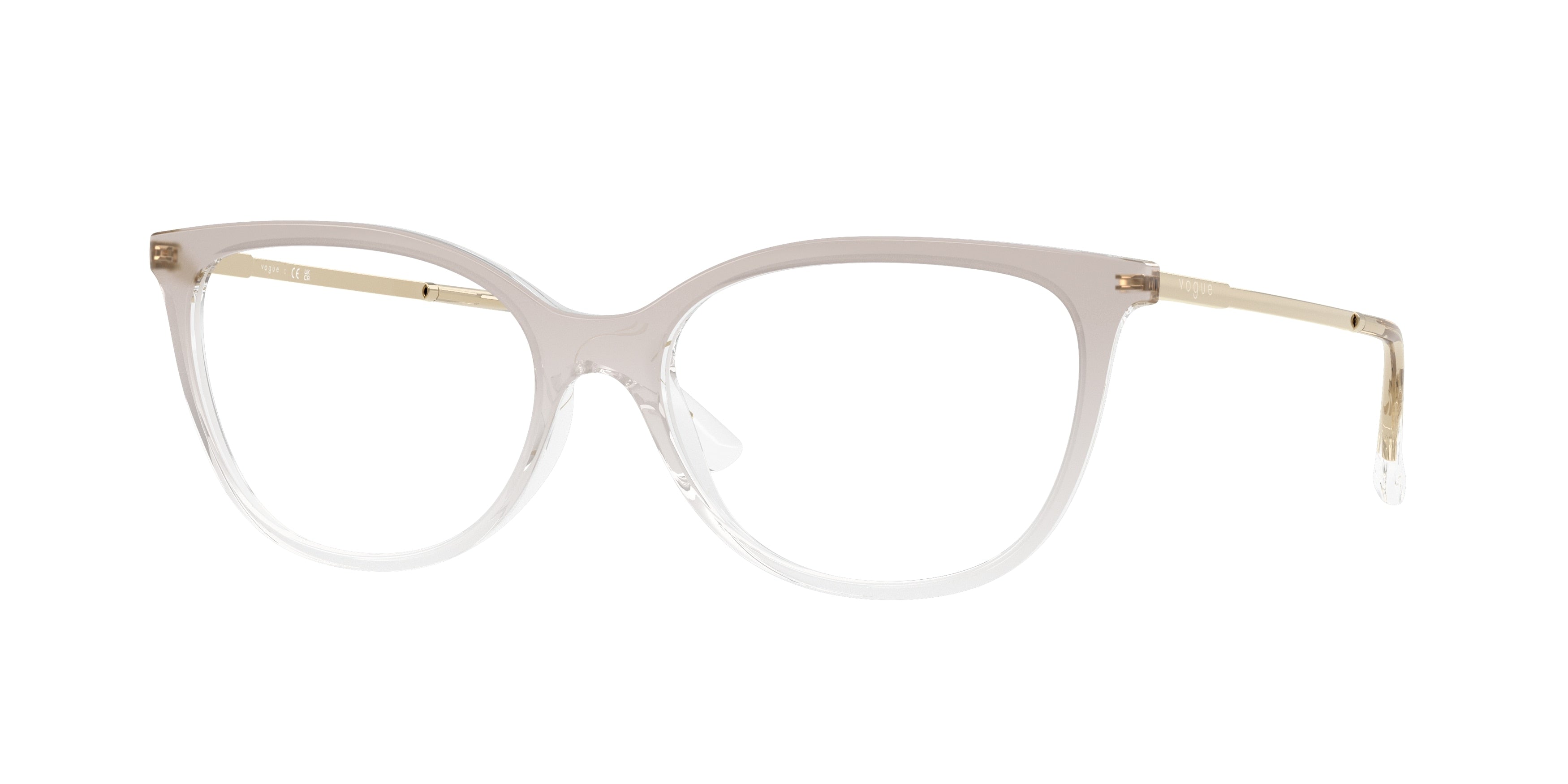 VOGUE 0VO5673 TRANSPARENT GRADIENT BROWN oval glasses by VOGUE
