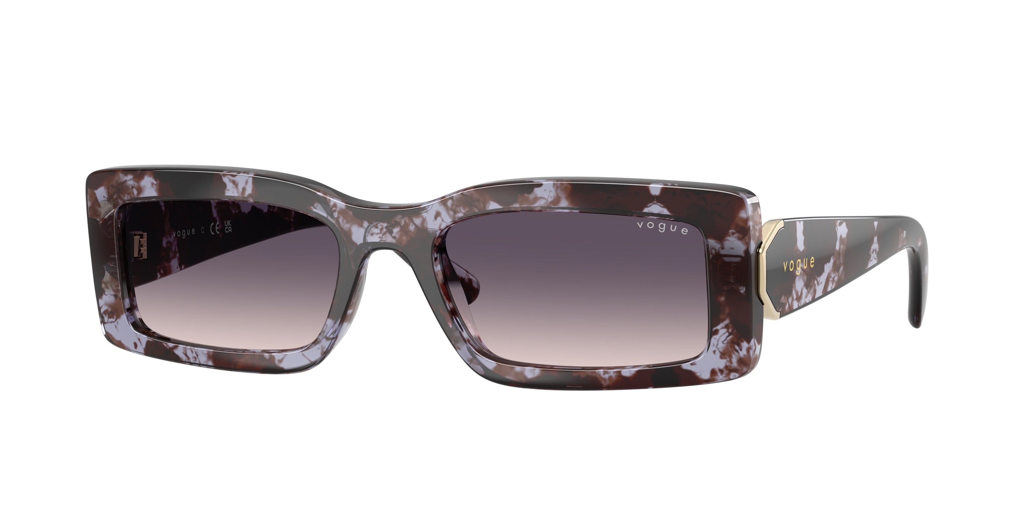 VOGUE 0VO5674S PURPLE HAVANA rectangle sunglasses by VOGUE