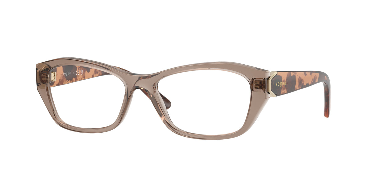 VOGUE 0VO5676 TRANSPARENT BROWN irregular glasses by VOGUE