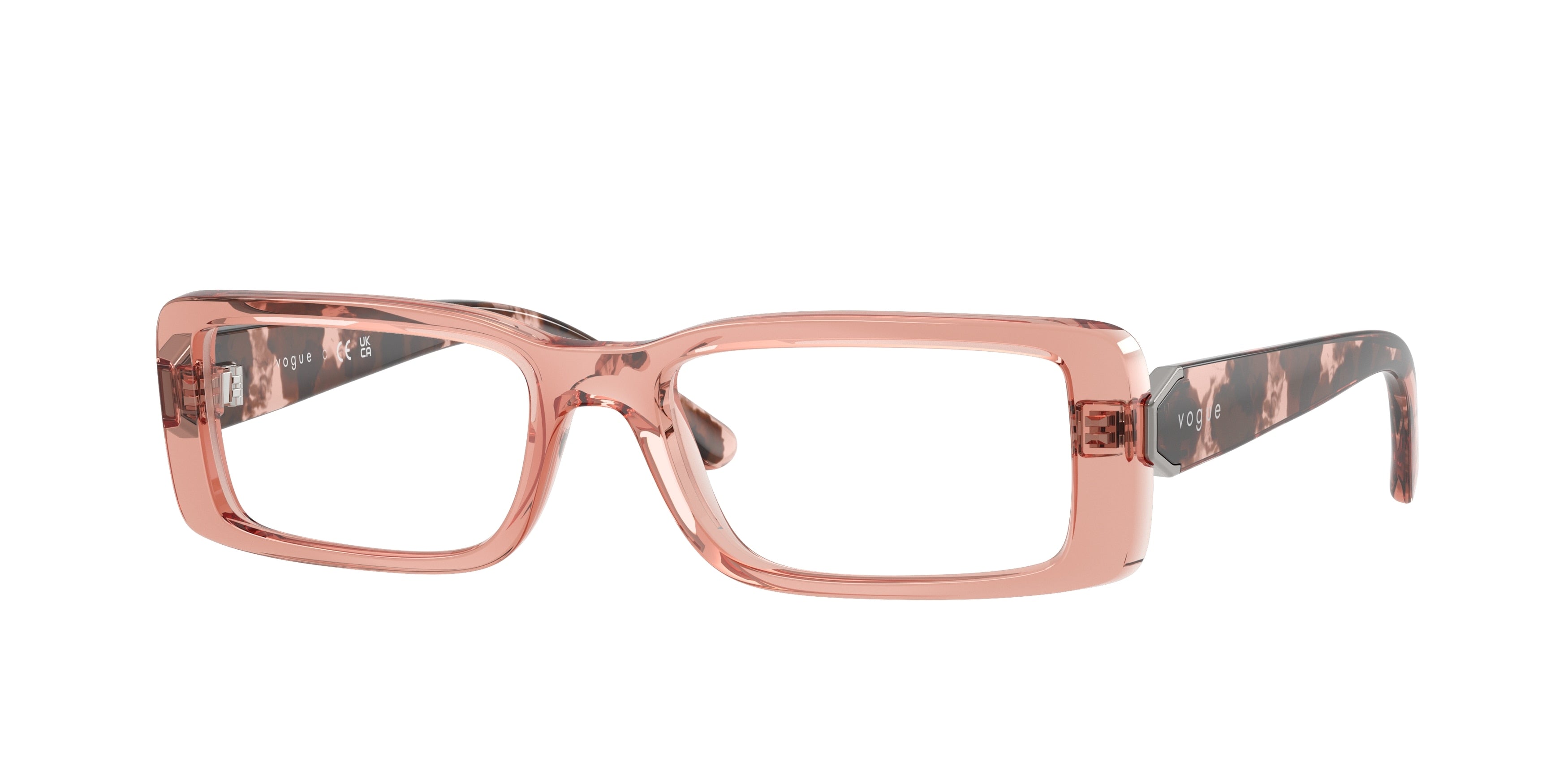 VOGUE 0VO5677 TRANSPARENT ROSE rectangle glasses by VOGUE