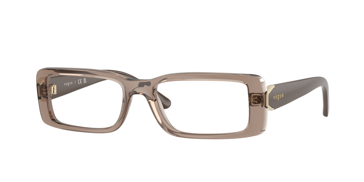 VOGUE 0VO5677 TRANSPARENT BROWN rectangle glasses by VOGUE