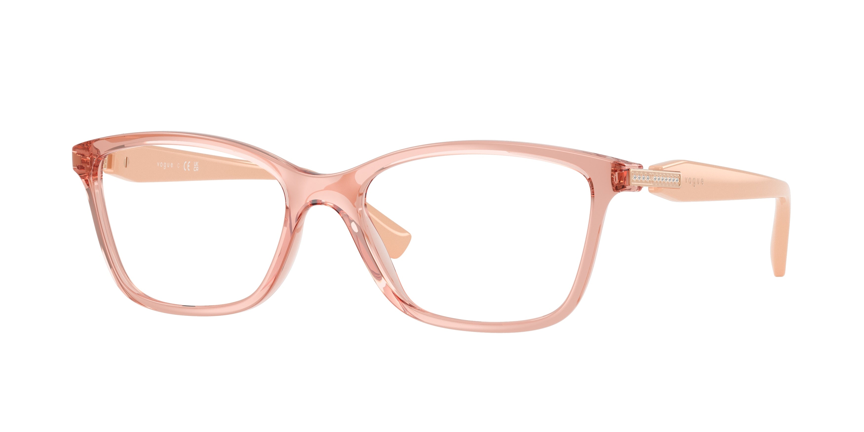 VOGUE 0VO5680B TRANSPARENT PINK pillow glasses by VOGUE