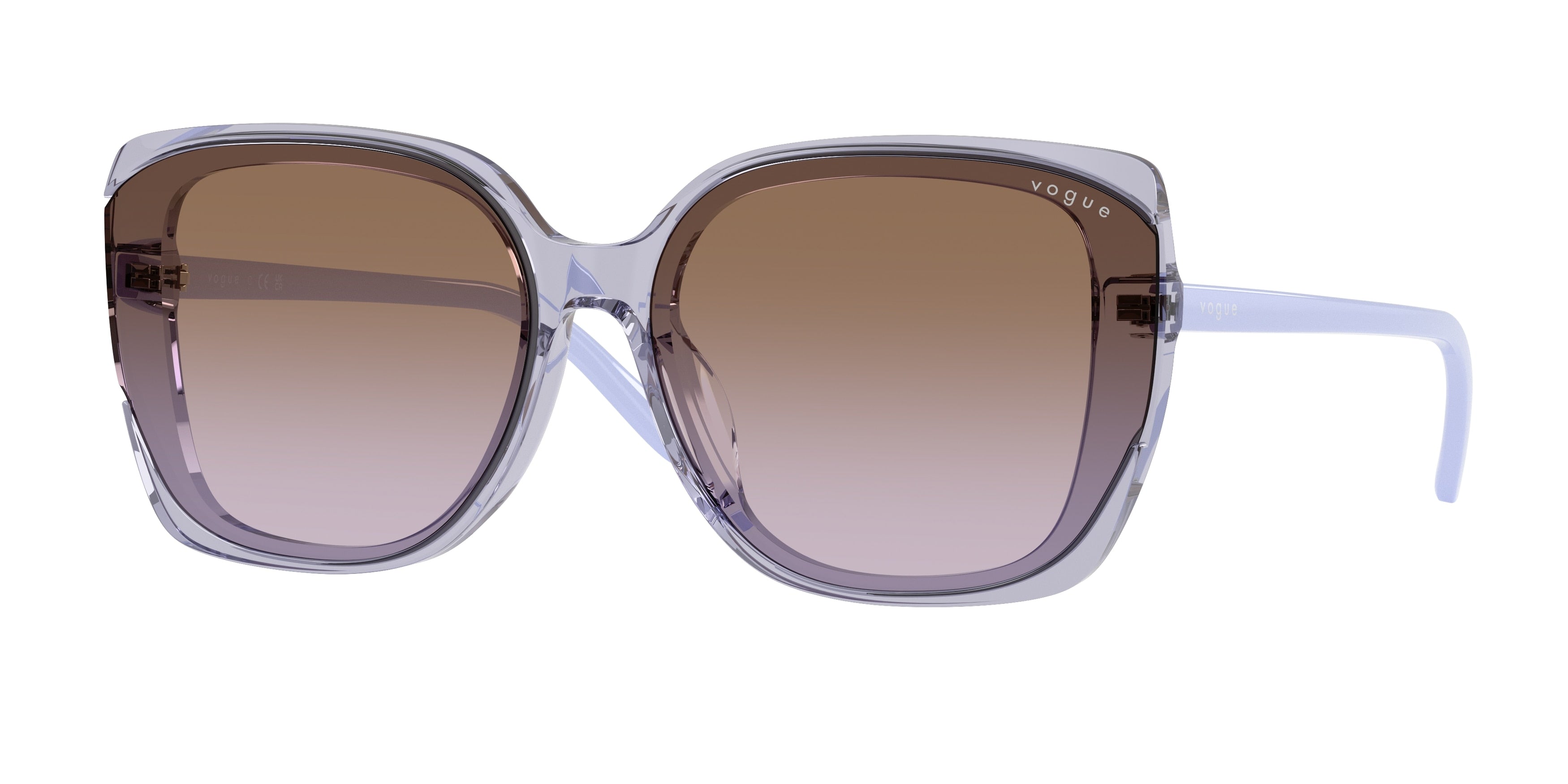 VOGUE 0VO5684SD TRANSPARENT LILAC square sunglasses by VOGUE