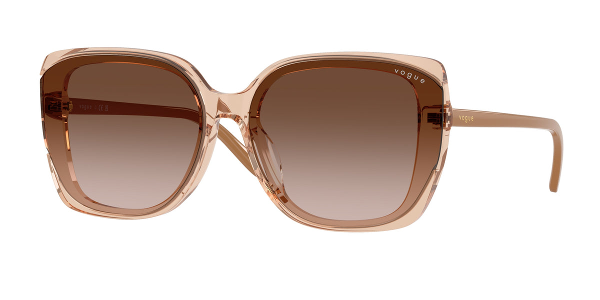VOGUE 0VO5684SD TRANSPARENT LIGHT BROWN square sunglasses by VOGUE