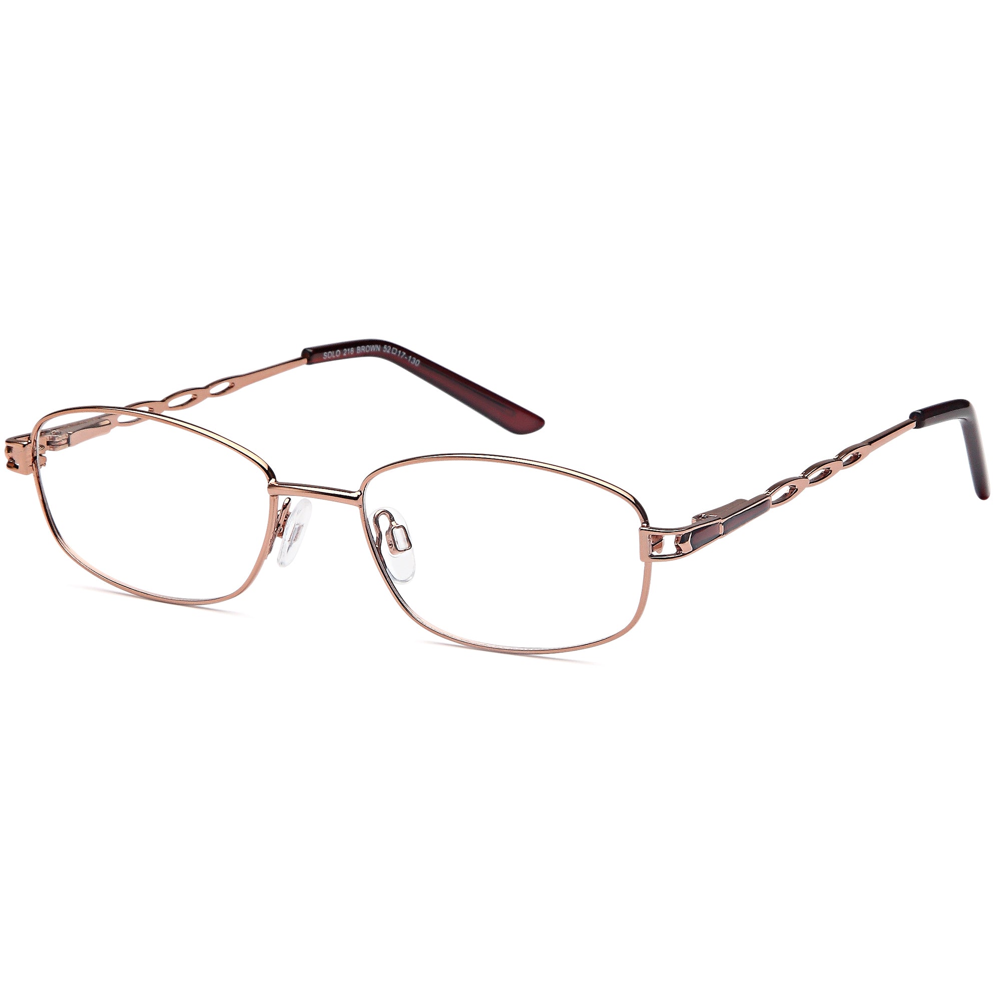 Solo SOLO 216 Brown Metal Glasses – Women Full Rim Eyewear