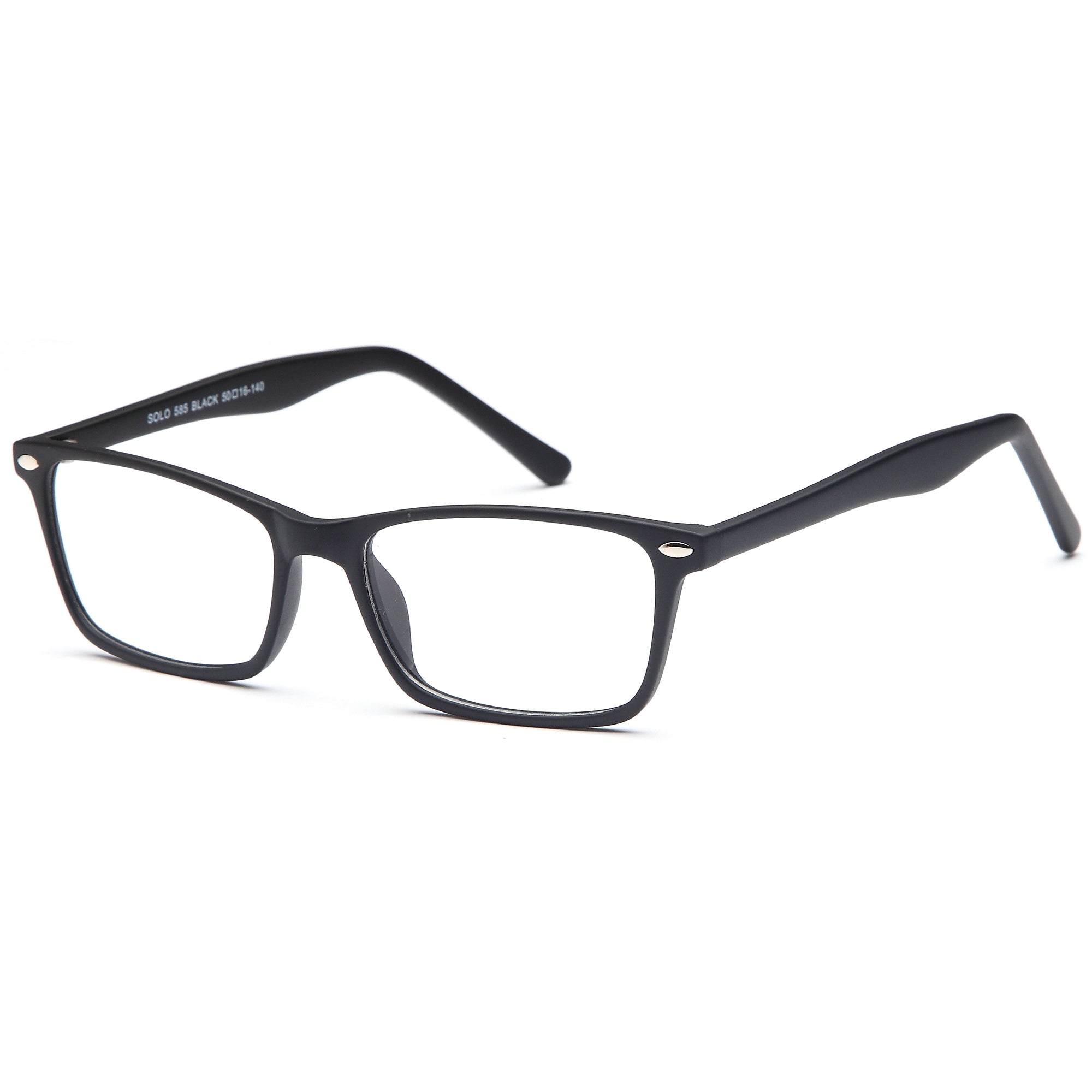 Solo SOLO 585 Black Plastic Glasses – Unisex Full Rim Eyewear