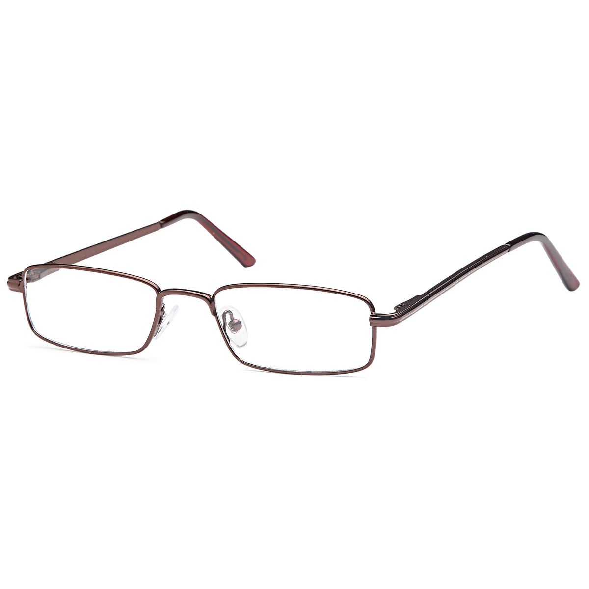 SOLO 588 Brown Square Metal Glasses – Unisex Full Rim Eyewear