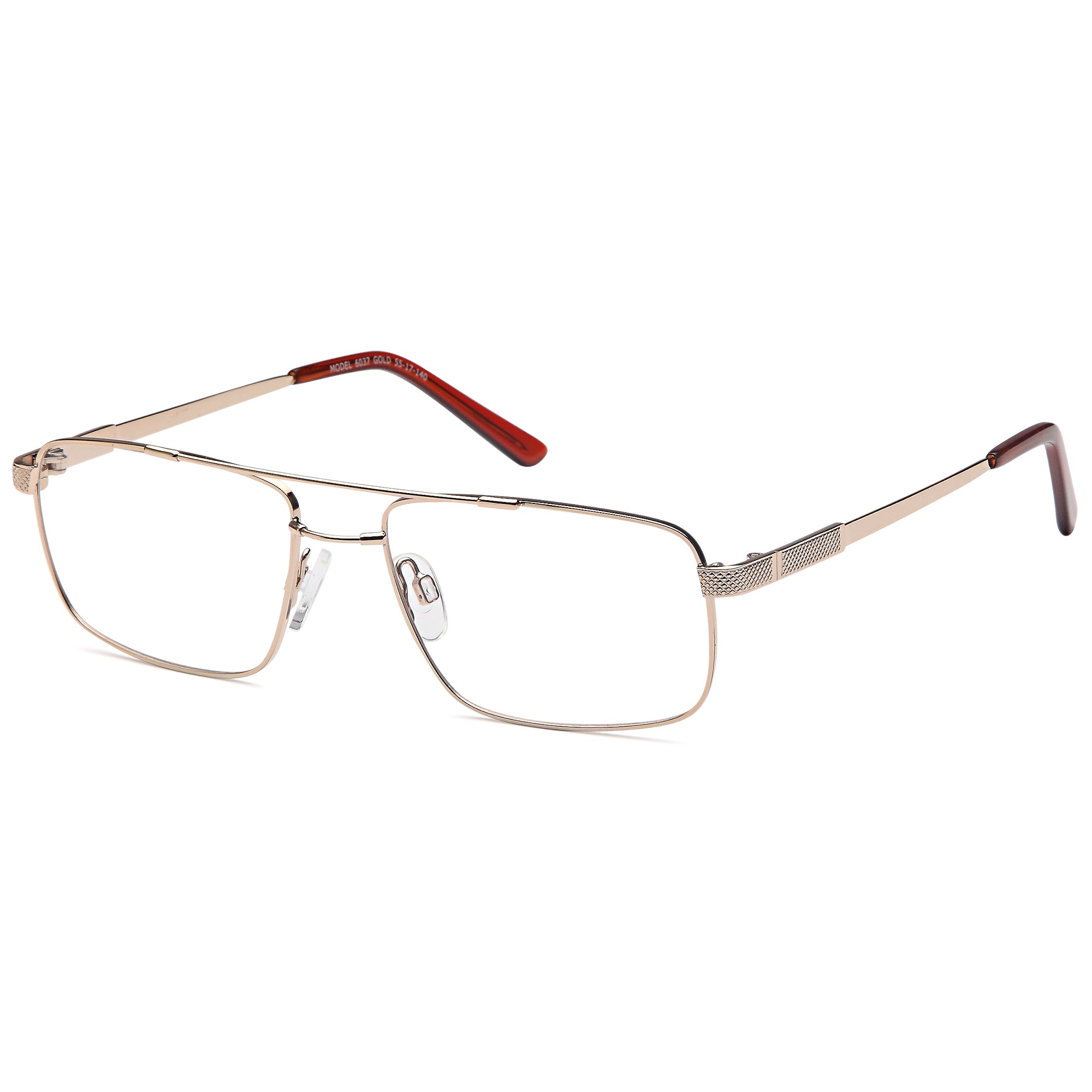 Flexit MODEL6037 Gold Square Metal Glasses – Men Full Rim Eyewear