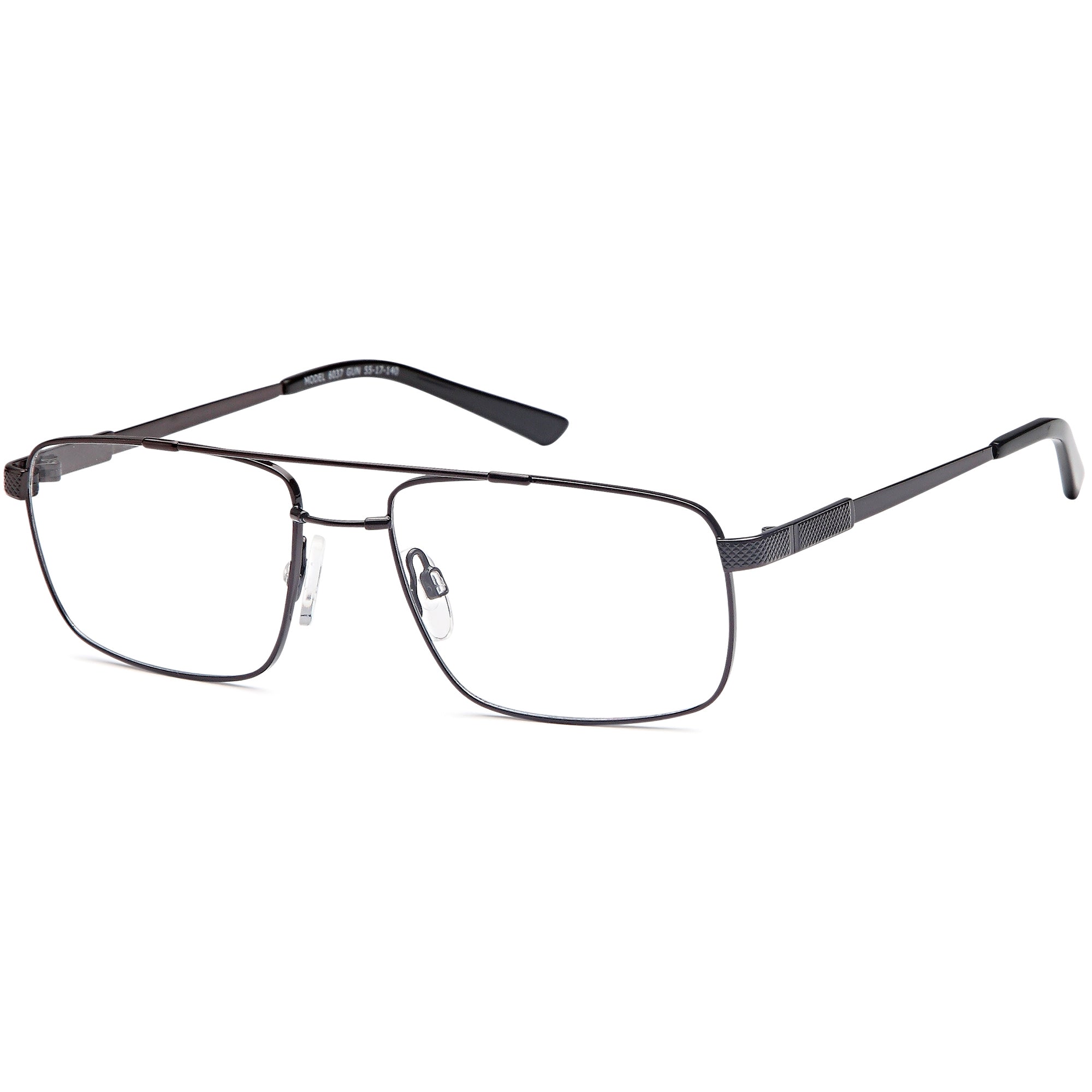 Flexit MODEL6037 Gun Square Metal Glasses – Men Full Rim Eyewear