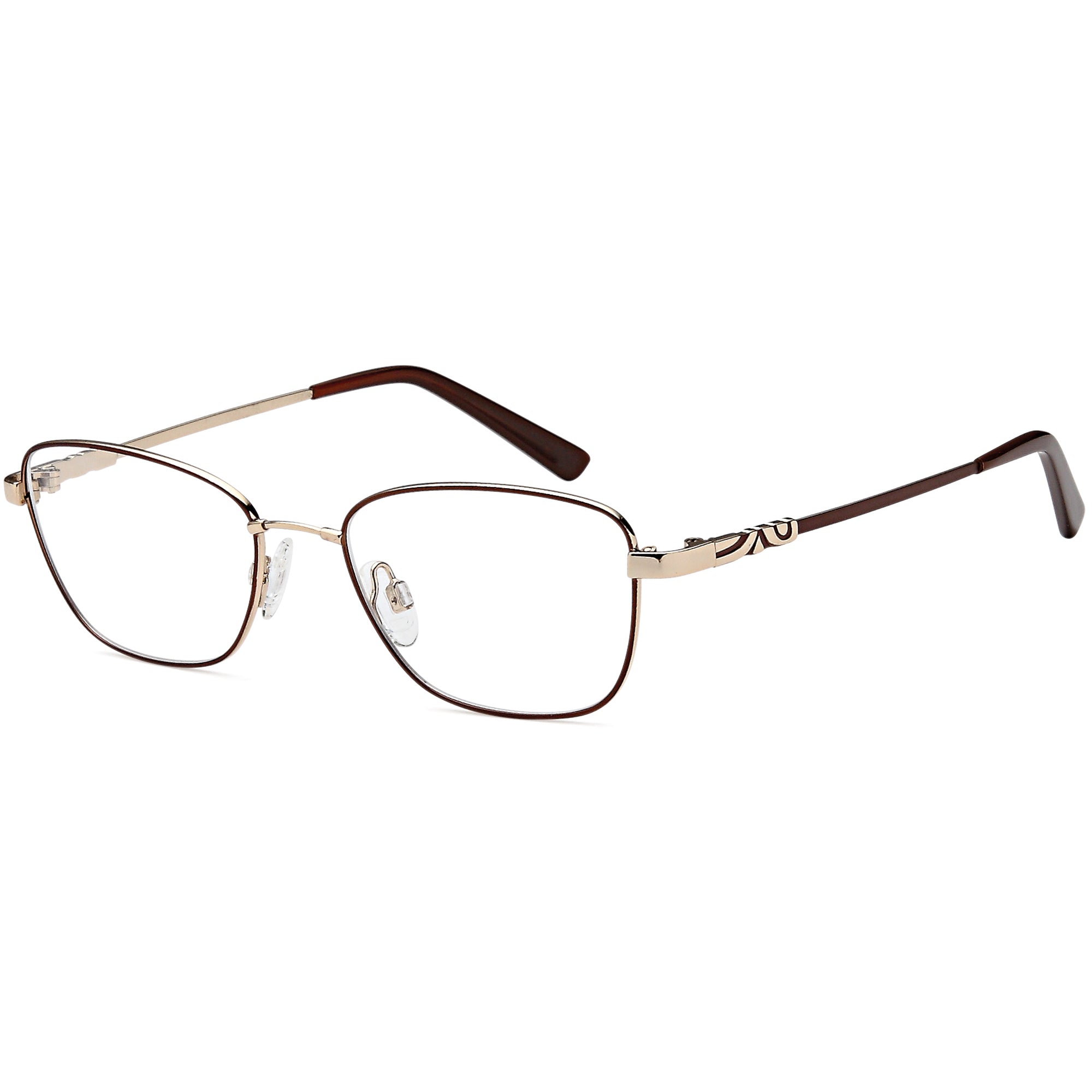 Flexit MODEL6042 Bronze/Gold Square Metal Glasses – Women Full Rim Eyewear