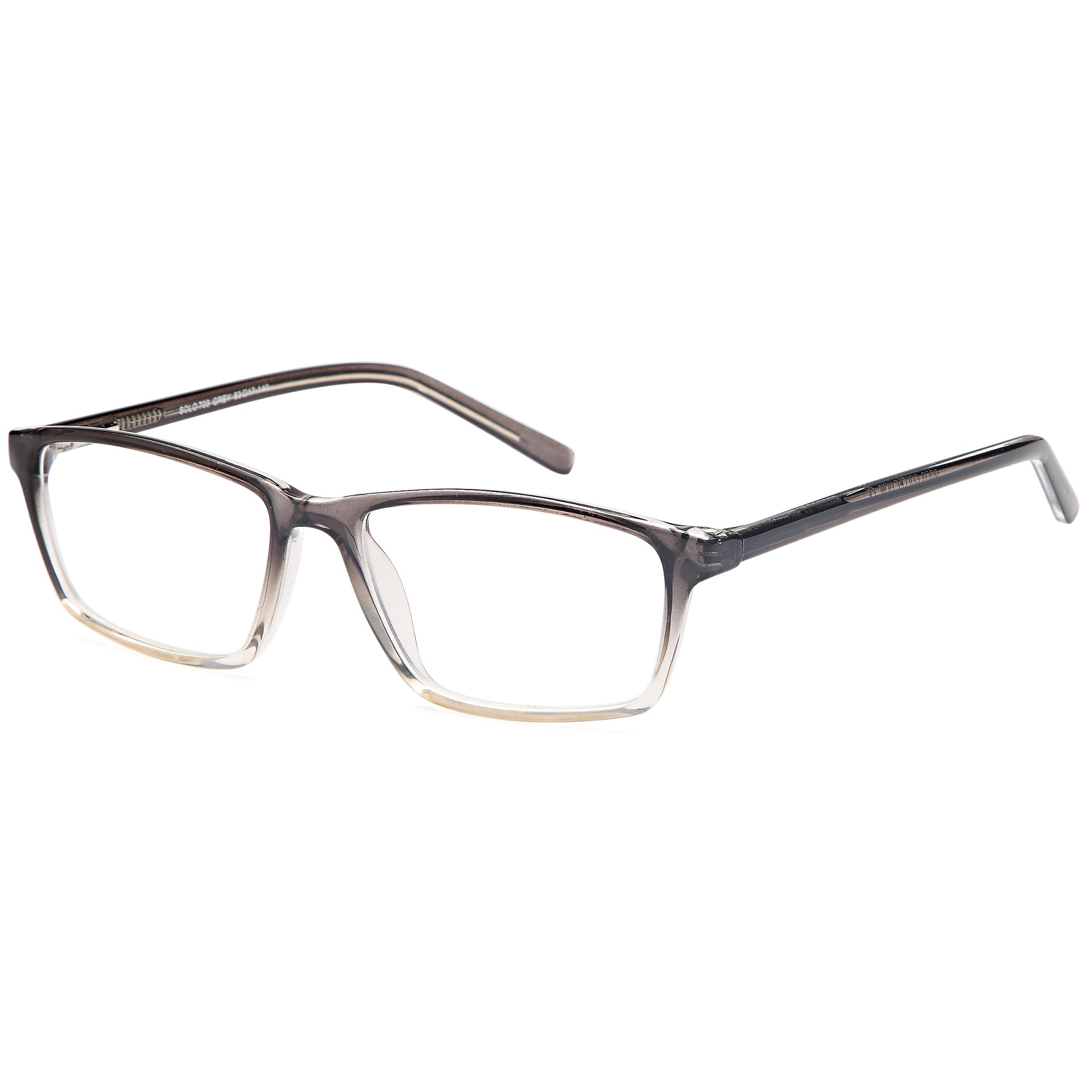 Solo SOLO 703 Grey Plastic Glasses – Men Full Rim Eyewear