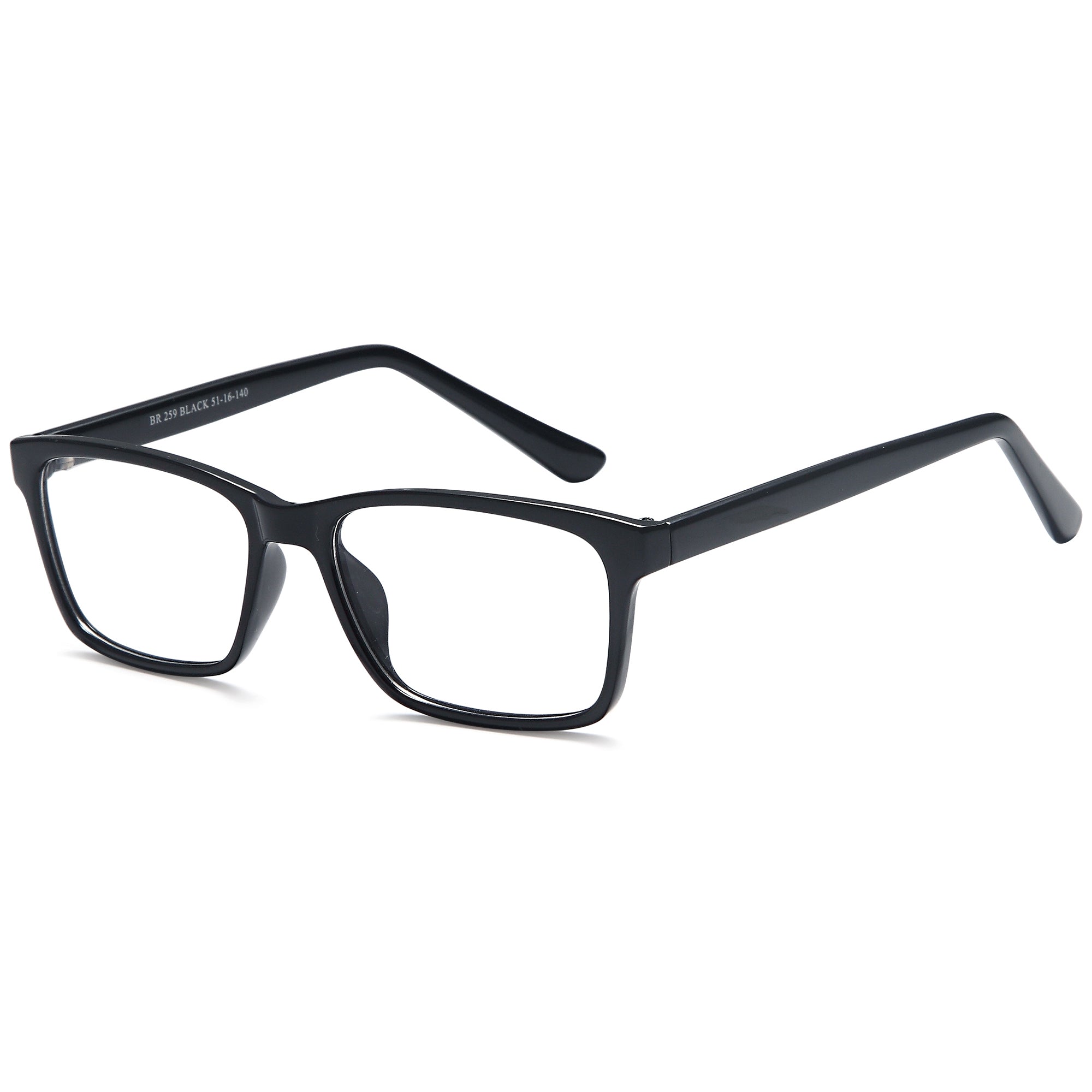 Brooksfield BR259 Black Square Plastic Glasses – Men Full Rim Eyewear