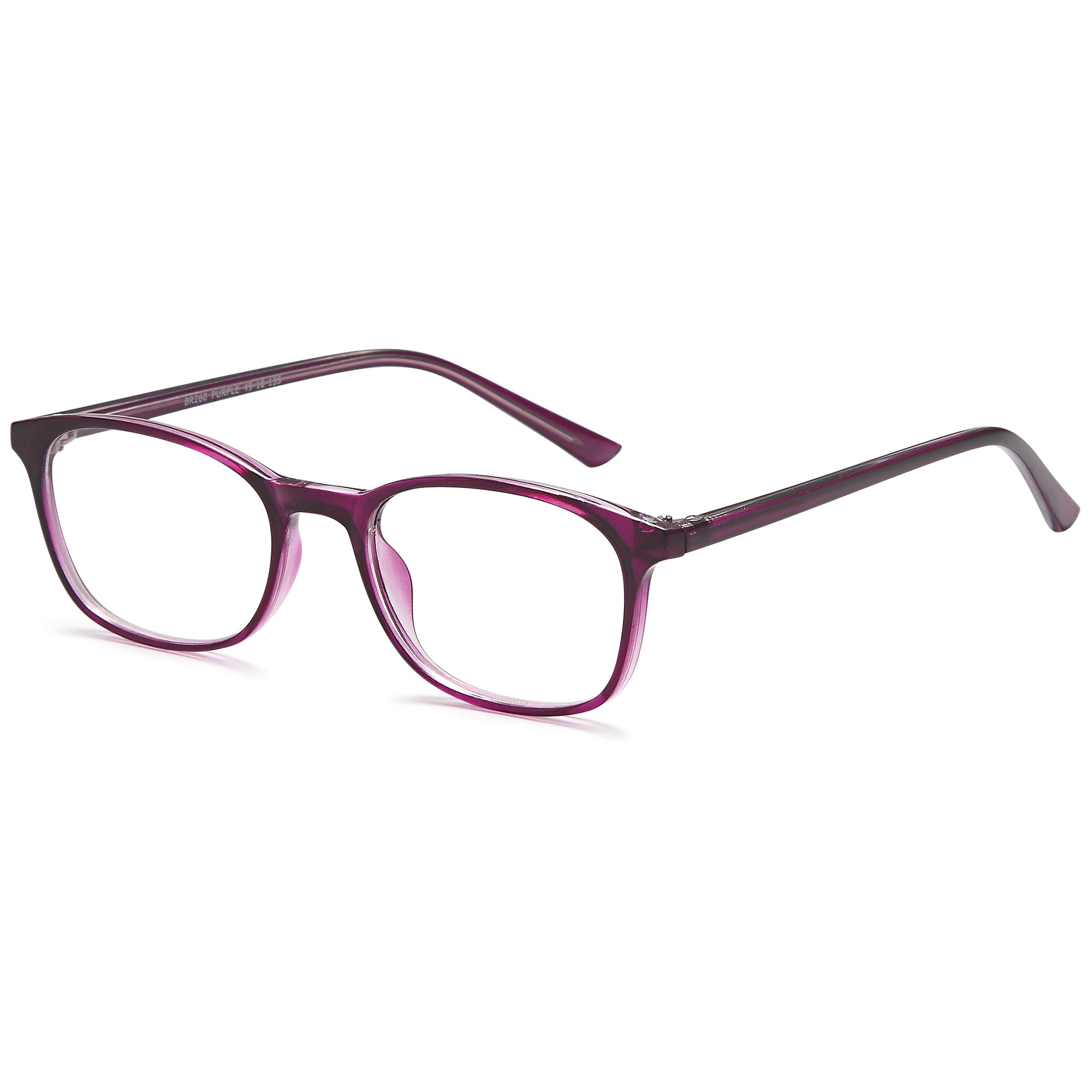Brooksfield BR260 Purple Square Plastic Glasses – Women Full Rim Eyewear