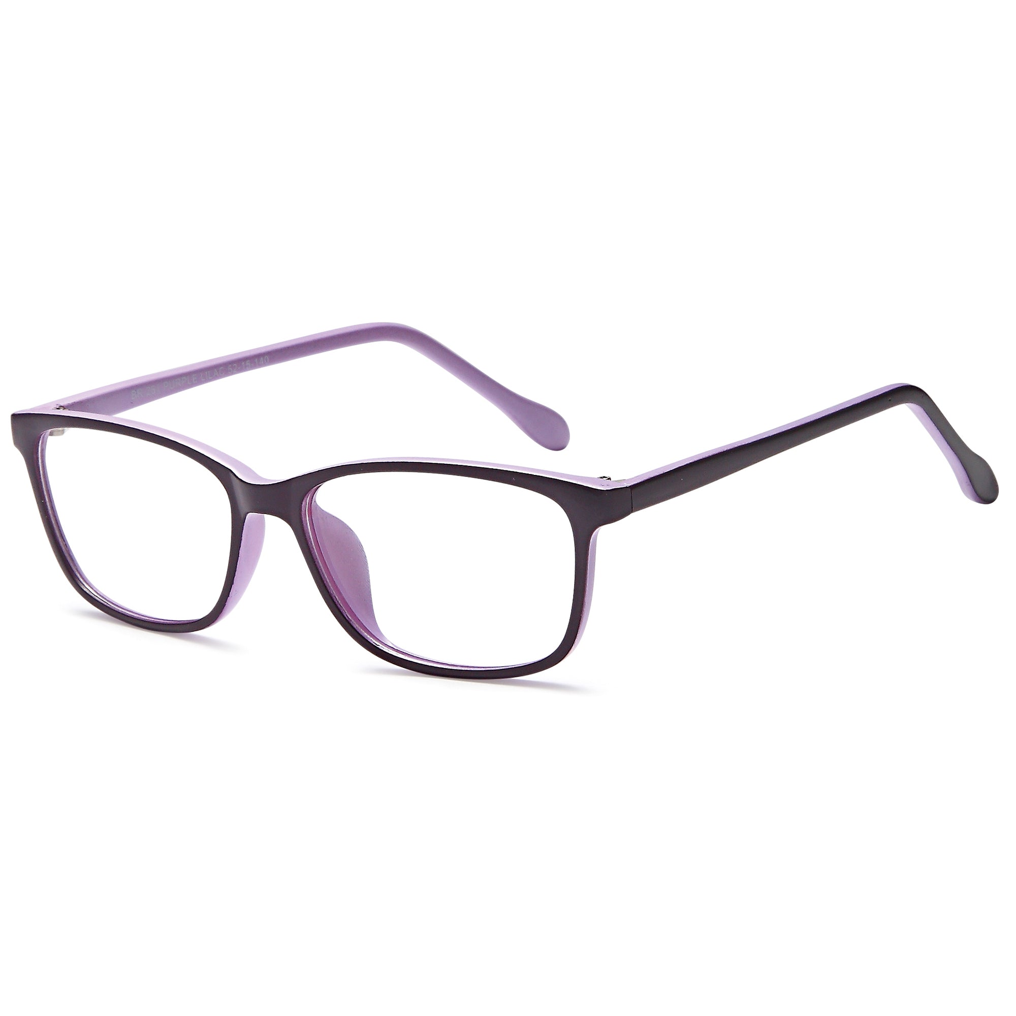 Brooksfield BR261 Purple/Lilac Square Plastic Glasses – Women Full Rim Eyewear
