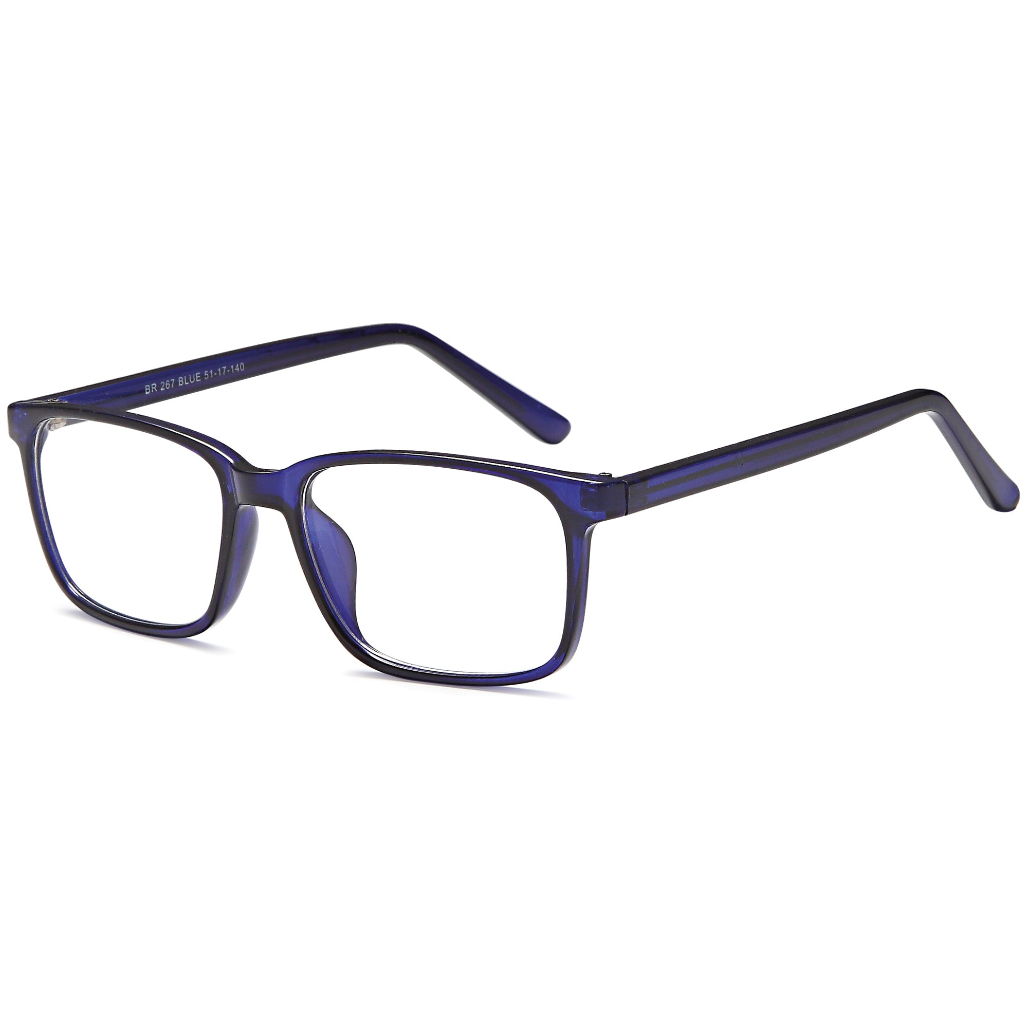 Brooksfield BR267 Blue Square Plastic Glasses – Men Full Rim Eyewear
