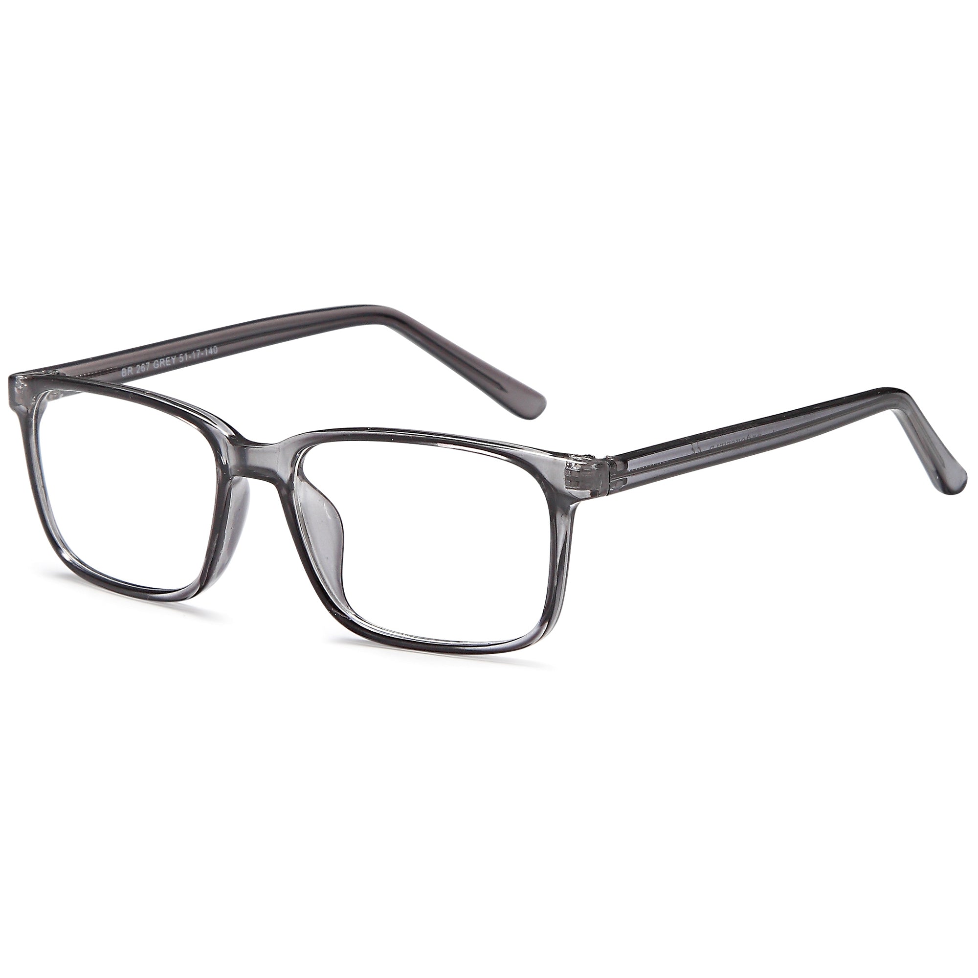 Brooksfield BR267 Grey Square Plastic Glasses – Men Full Rim Eyewear